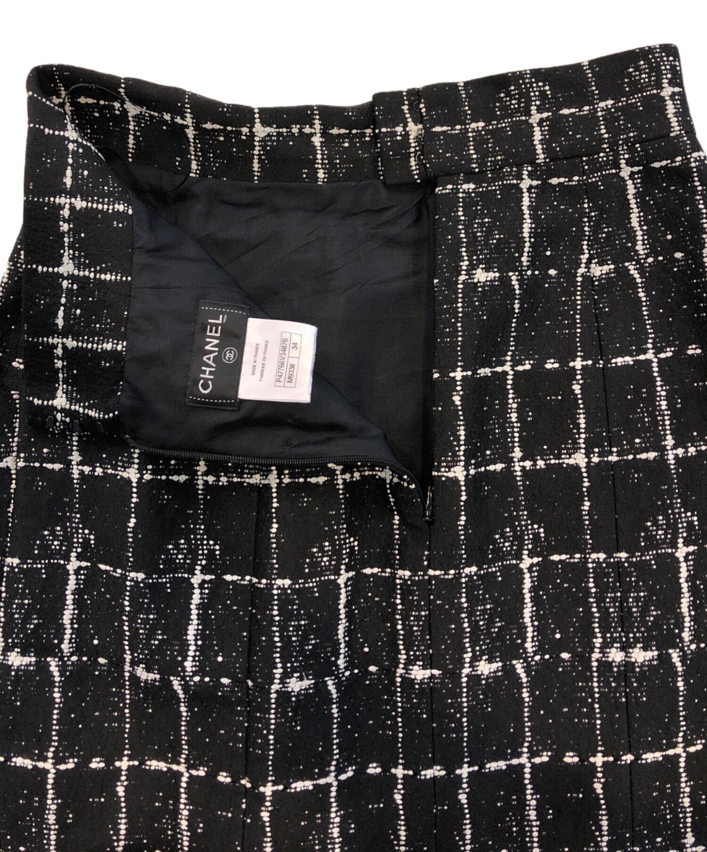[Pre-owned] CHANEL Coco Mark Plate Tweed Skirt P47766V34876