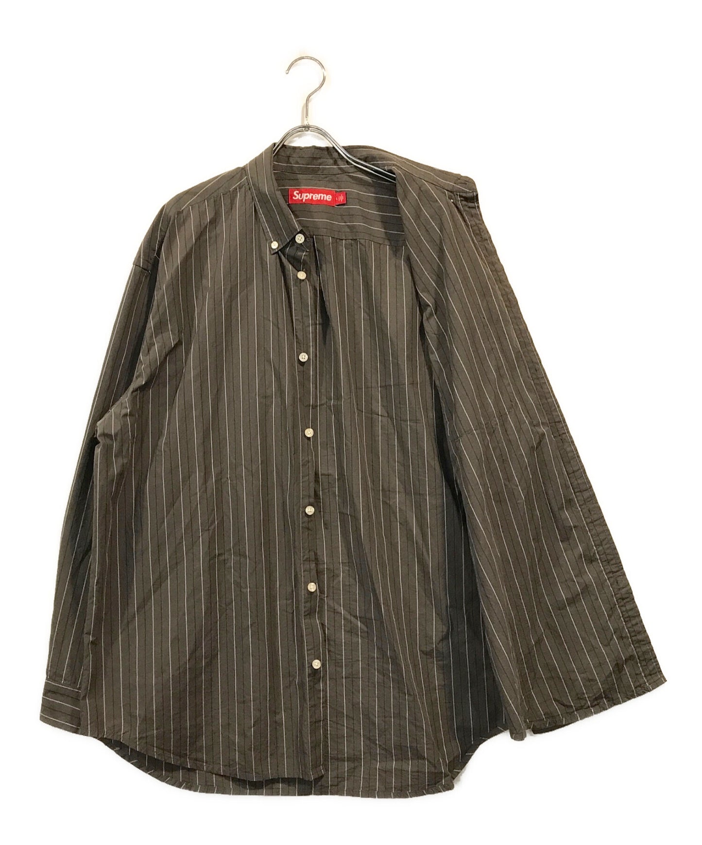 [Pre-owned] SUPREME Loose Fit Stripe Shirt