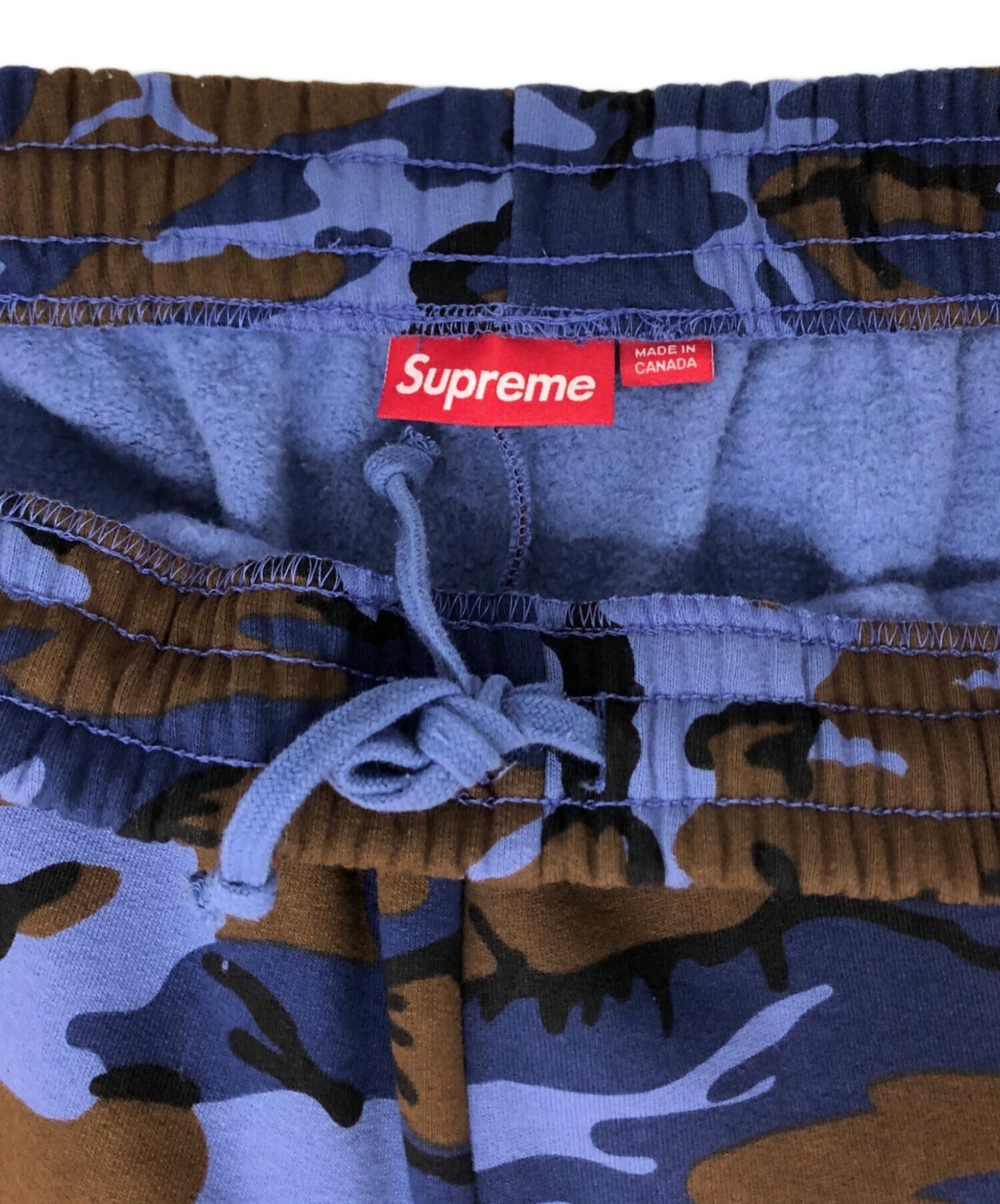 [Pre-owned] SUPREME Small Box Sweatshirt Shorts "Blue Camo"