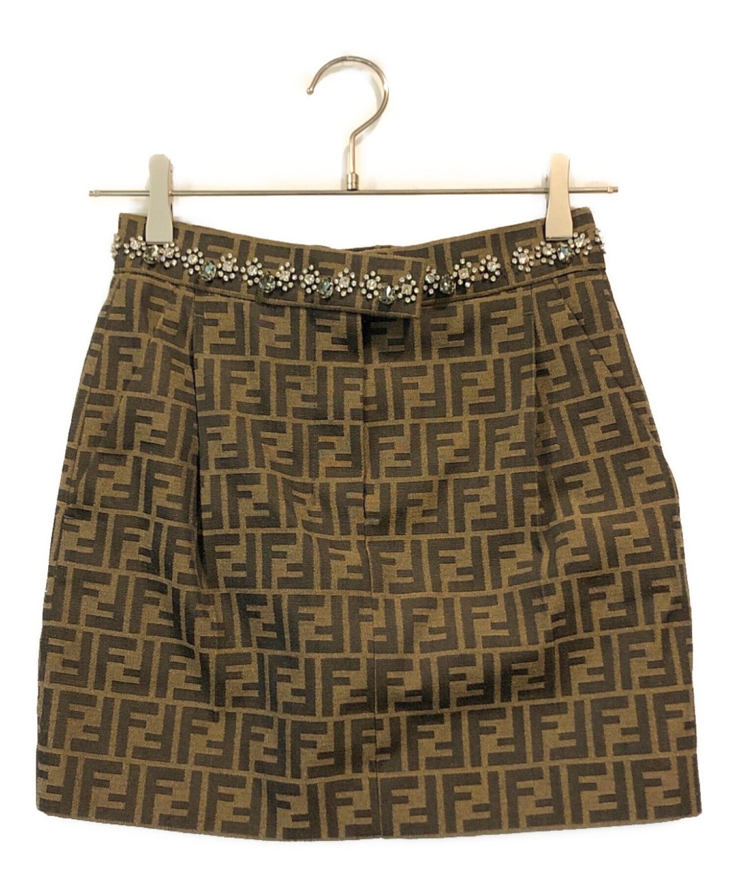 [Pre-owned] FENDI Waist Visucca Pattern Mini Skirt FQ7543 A5W3