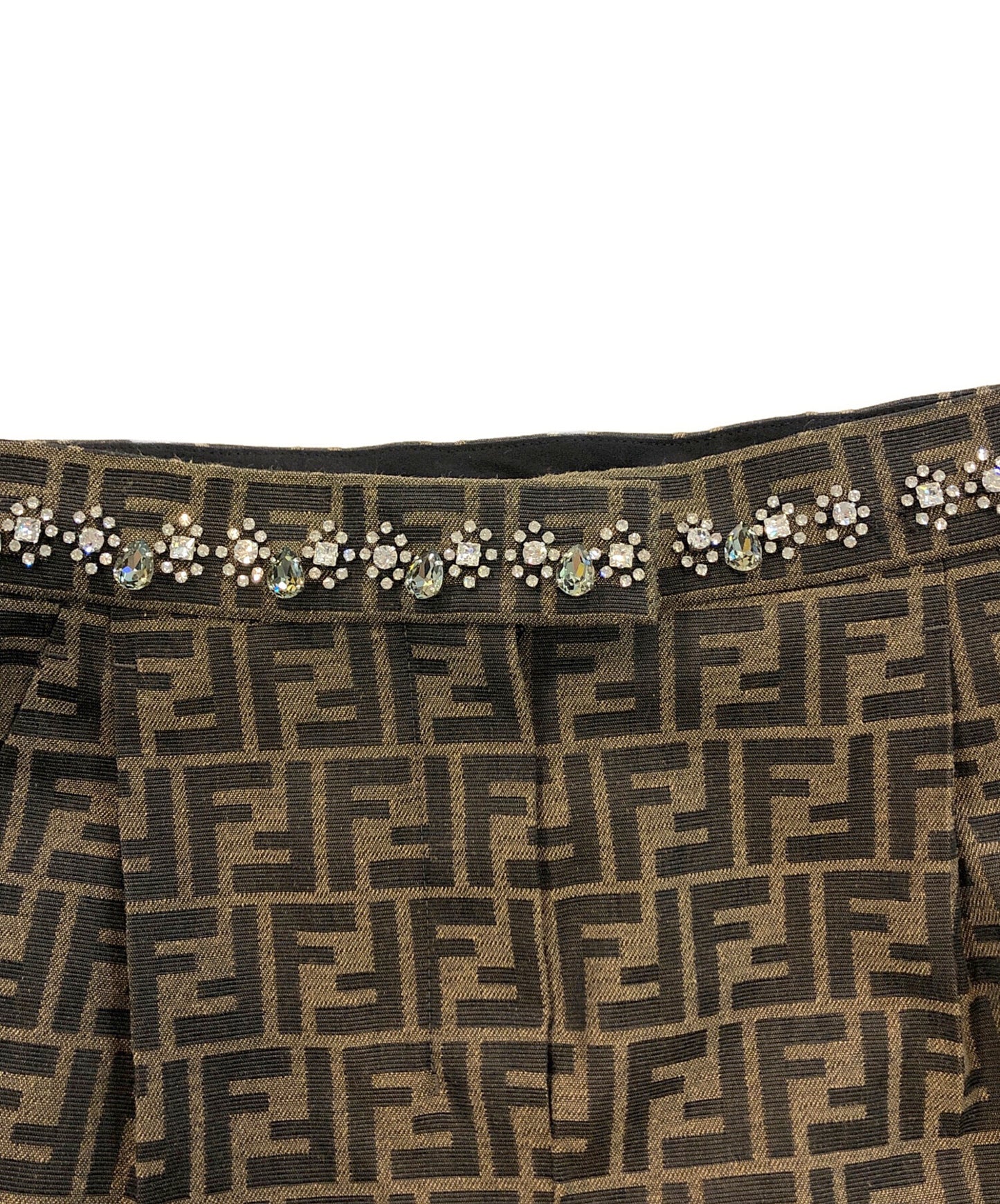 [Pre-owned] FENDI Waist Visucca Pattern Mini Skirt FQ7543 A5W3