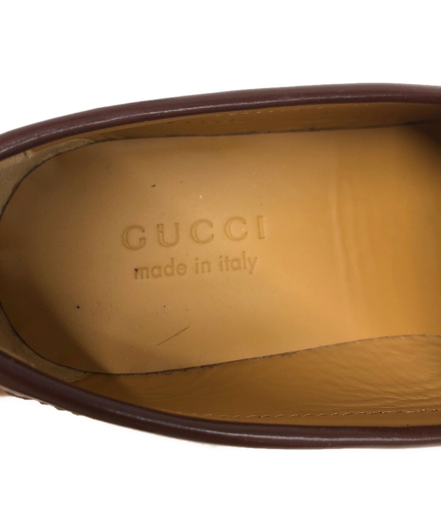 [Pre-owned] GUCCI GG Leather Horsebit Loafers 786426