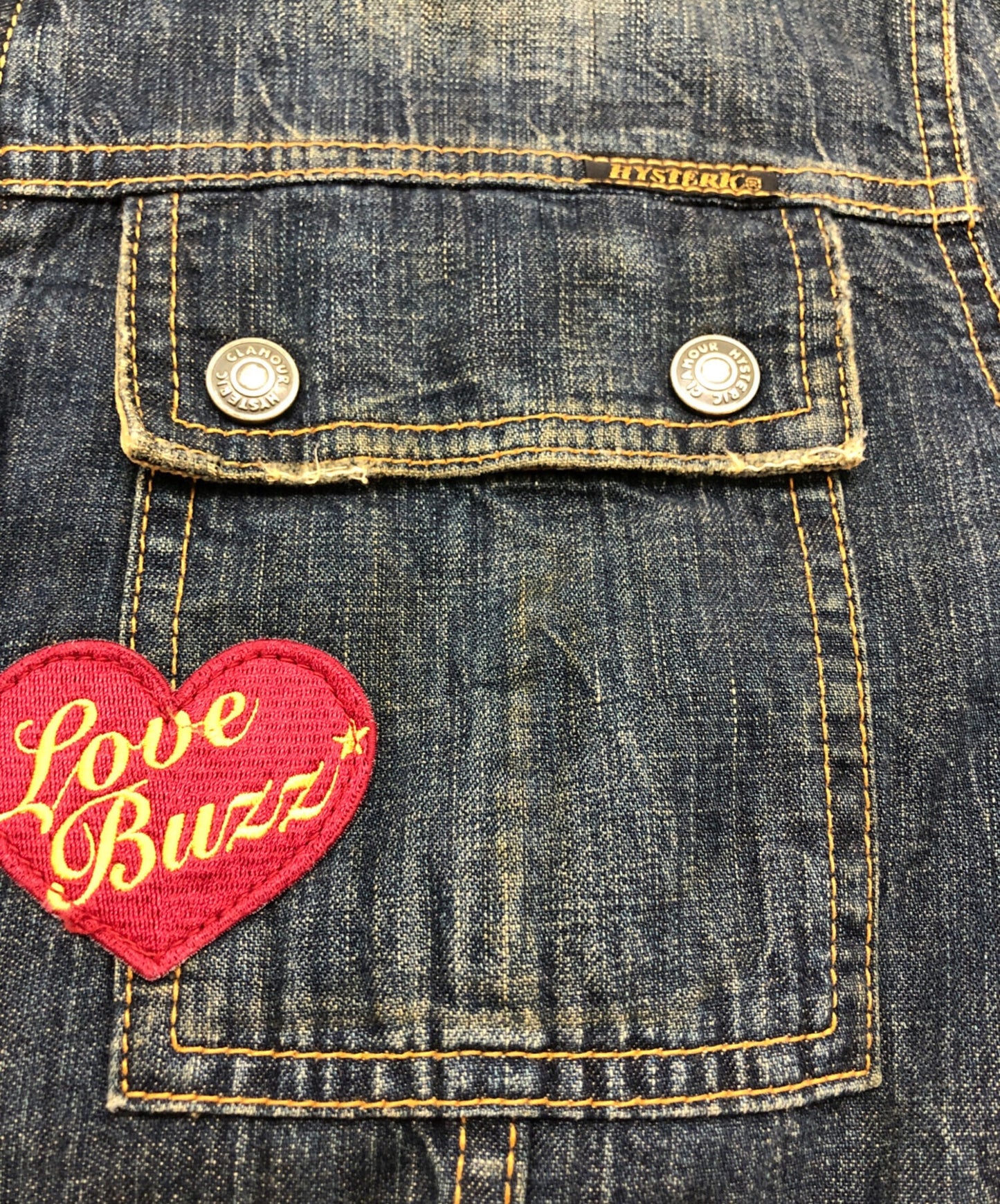 [Pre-owned] Hysteric Glamour Love Buzz Denim Biker Jacket