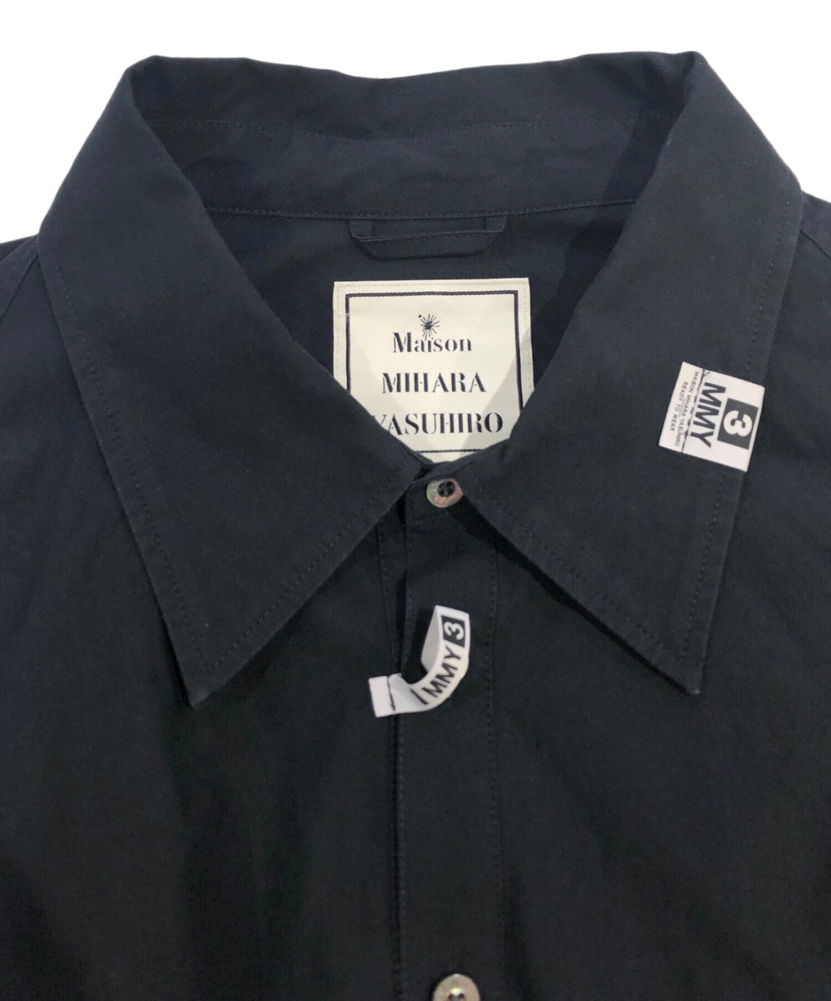 [Pre-owned] Maison MIHARA YASUHIRO Back-Open Cropped Long-Sleeve Shirt C12SH003