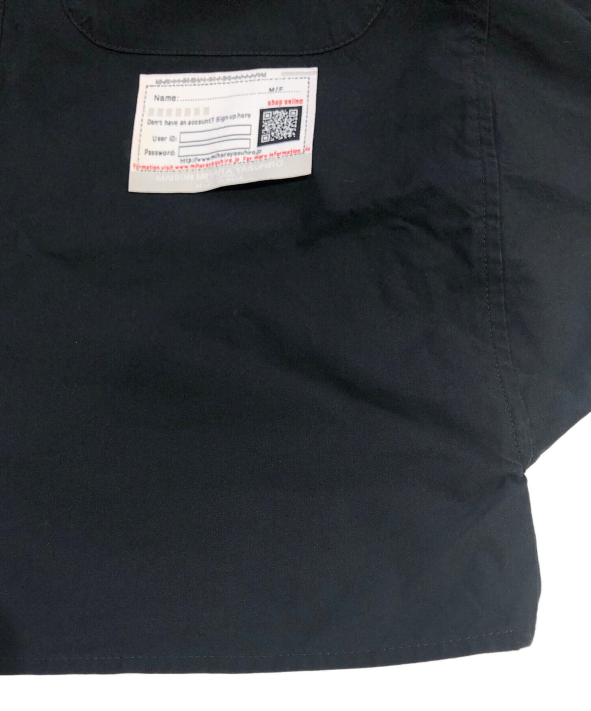 [Pre-owned] Maison MIHARA YASUHIRO Back-Open Cropped Long-Sleeve Shirt C12SH003