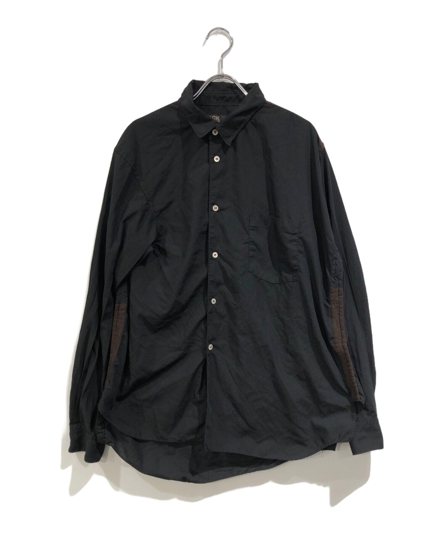 [Pre-owned] BLACK COMME des GARCONS Wool-Blend Asymmetrical Long-Sleeve Shirt 1P-B004