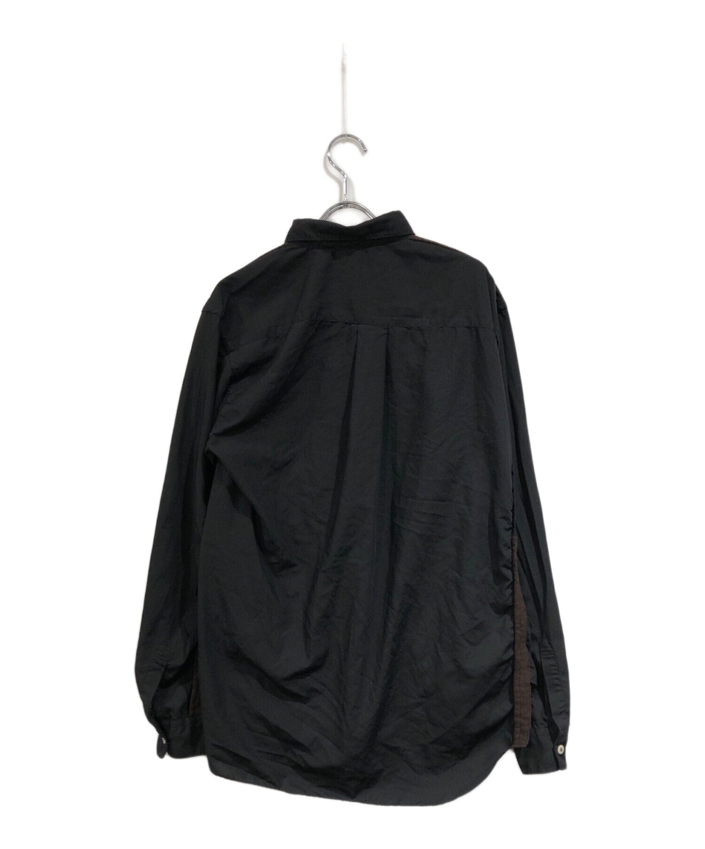 [Pre-owned] BLACK COMME des GARCONS Wool-Blend Asymmetrical Long-Sleeve Shirt 1P-B004