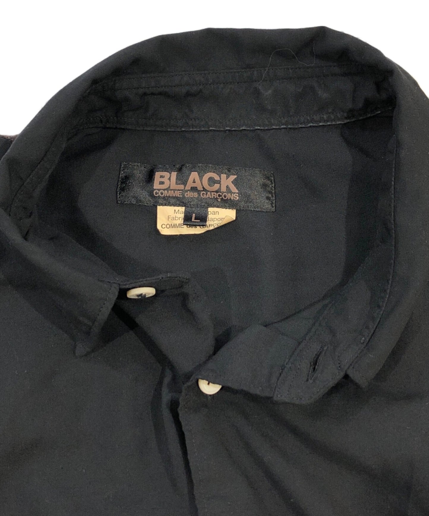[Pre-owned] BLACK COMME des GARCONS Wool-Blend Asymmetrical Long-Sleeve Shirt 1P-B004