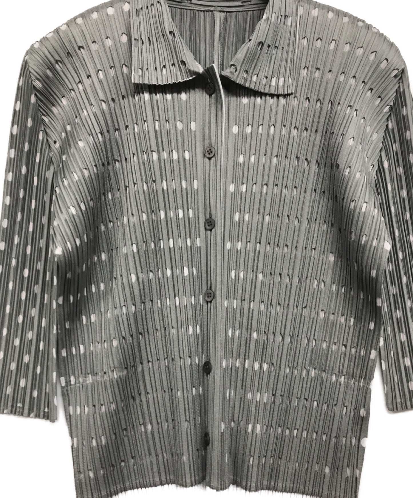 [Pre-owned] PLEATS PLEASE perforated pleated shirt P51-JJ563