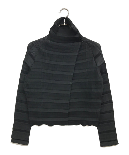 [Pre-owned] ISSEY MIYAKE FETE Pleated cardigan with horizontal fold processing IF52FJ316