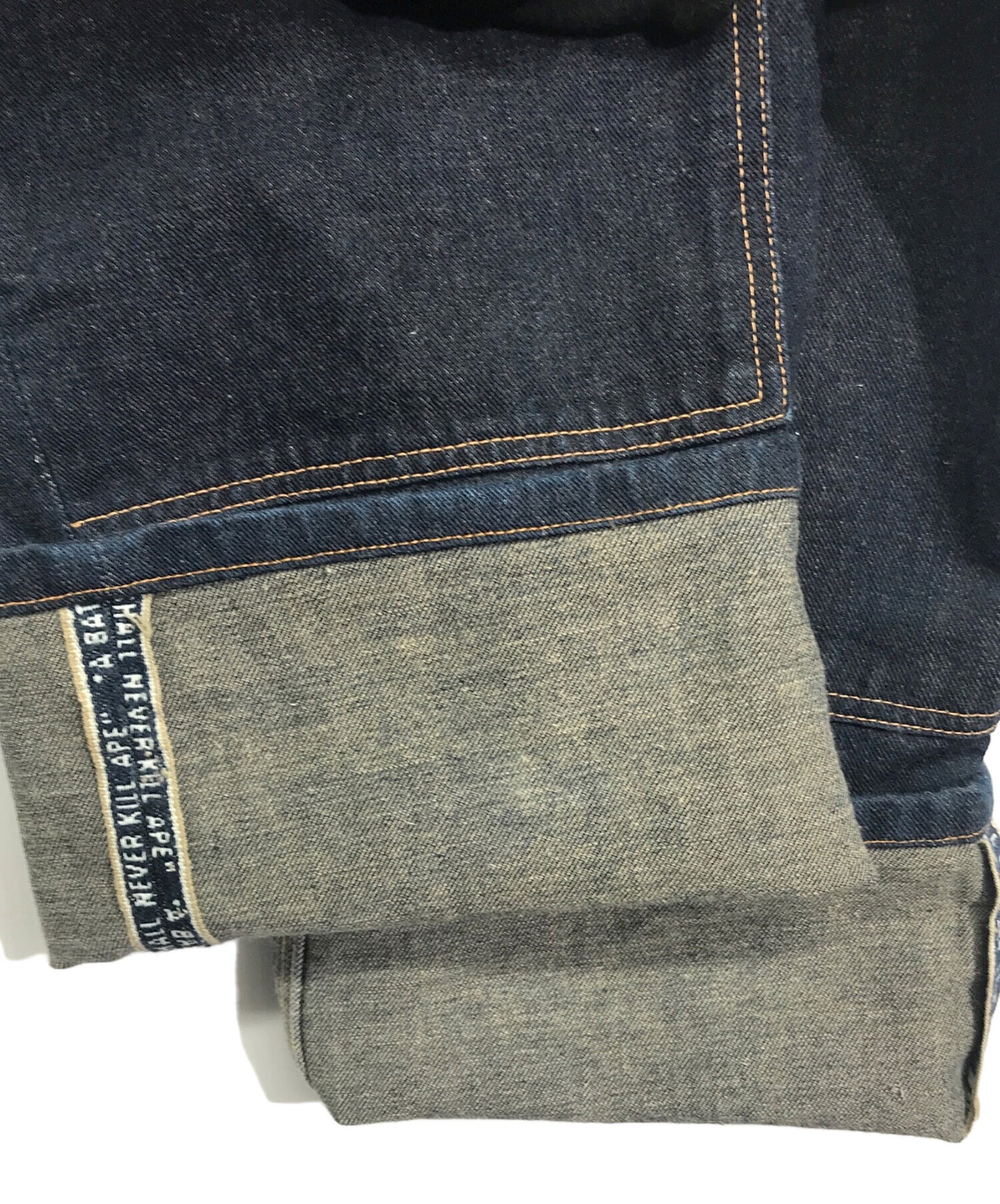 [Pre-owned] A BATHING APE Double Knee Denim Pants