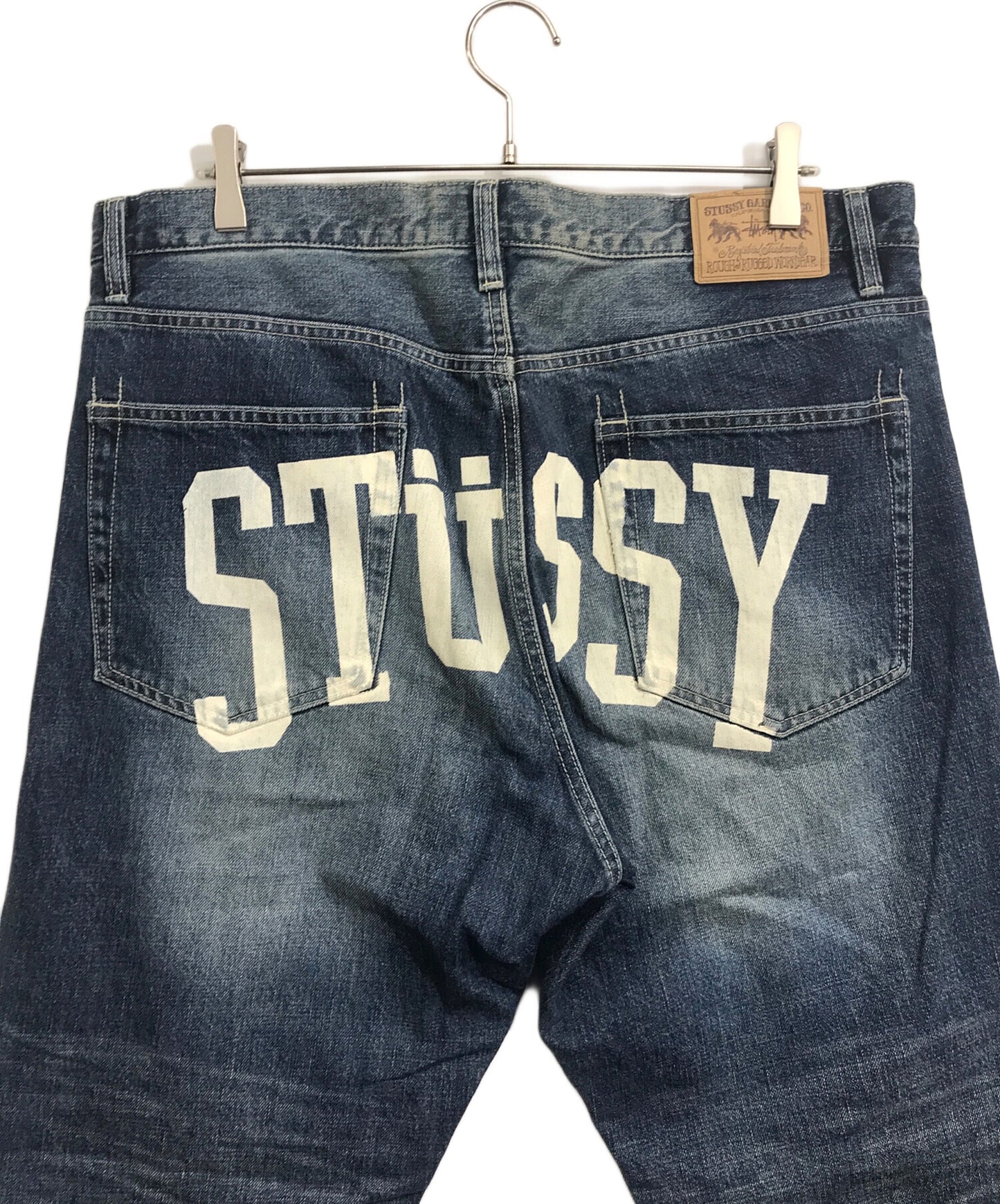 [Pre-owned] stussy Back Print Denim Pants