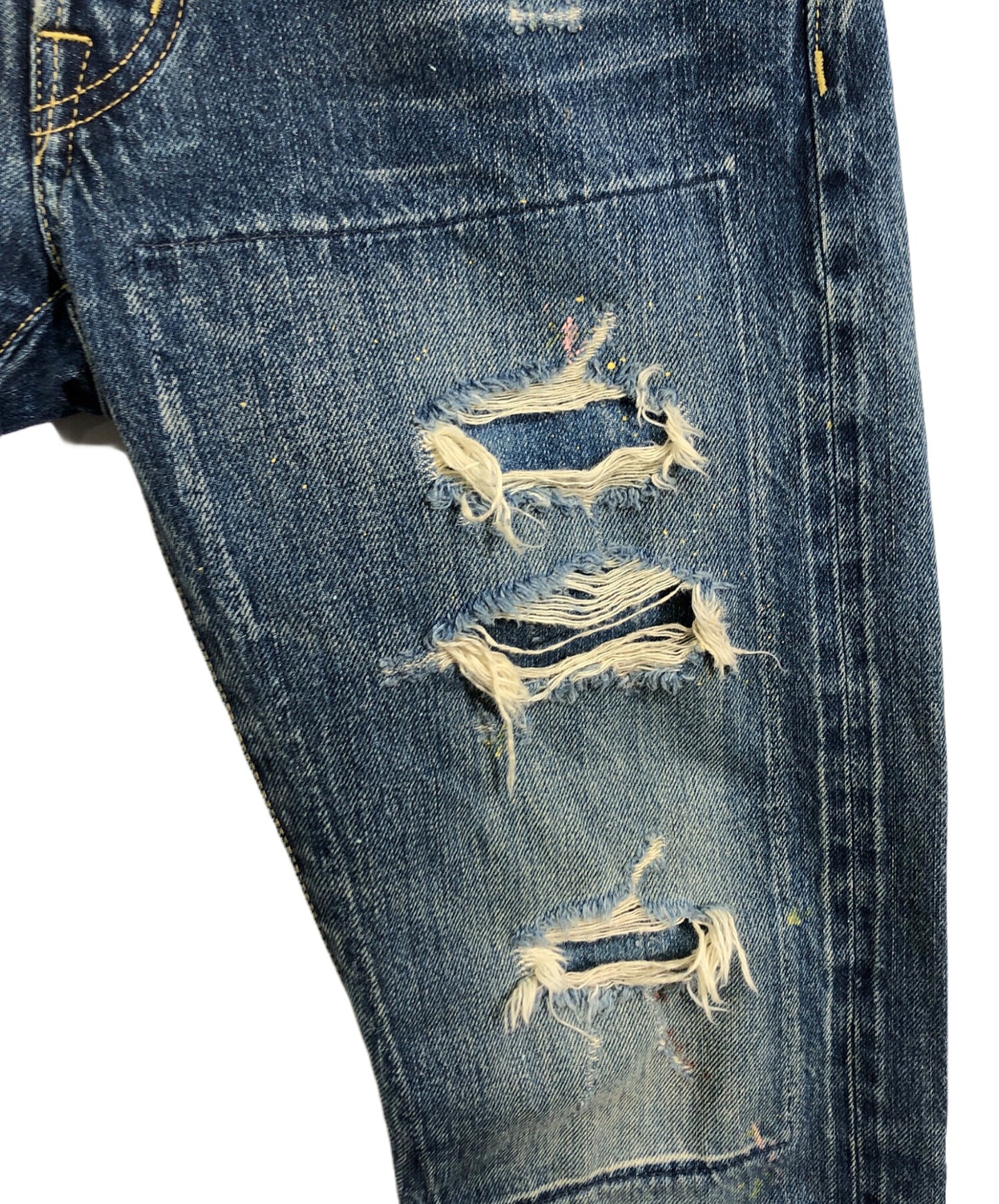 [Pre-owned] Hysteric Glamour Damaged denim pants 0251AP11