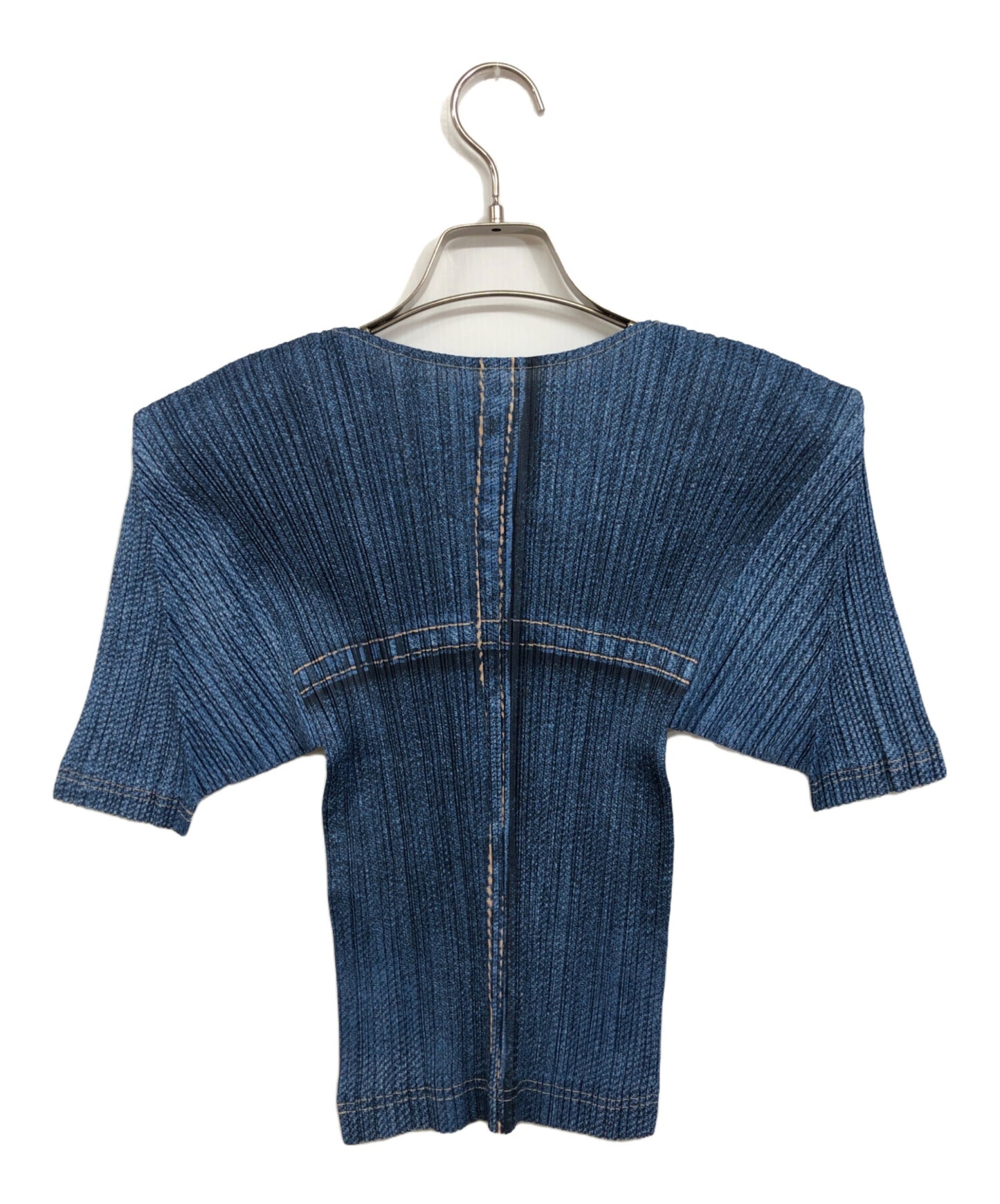 [Pre-owned] PLEATS PLEASE Denim Transfer Pleated Cut and Sewn PP12-JK254