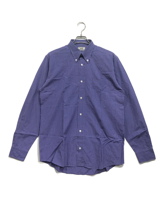 [Pre-owned] HERMES serie button check dress shirt