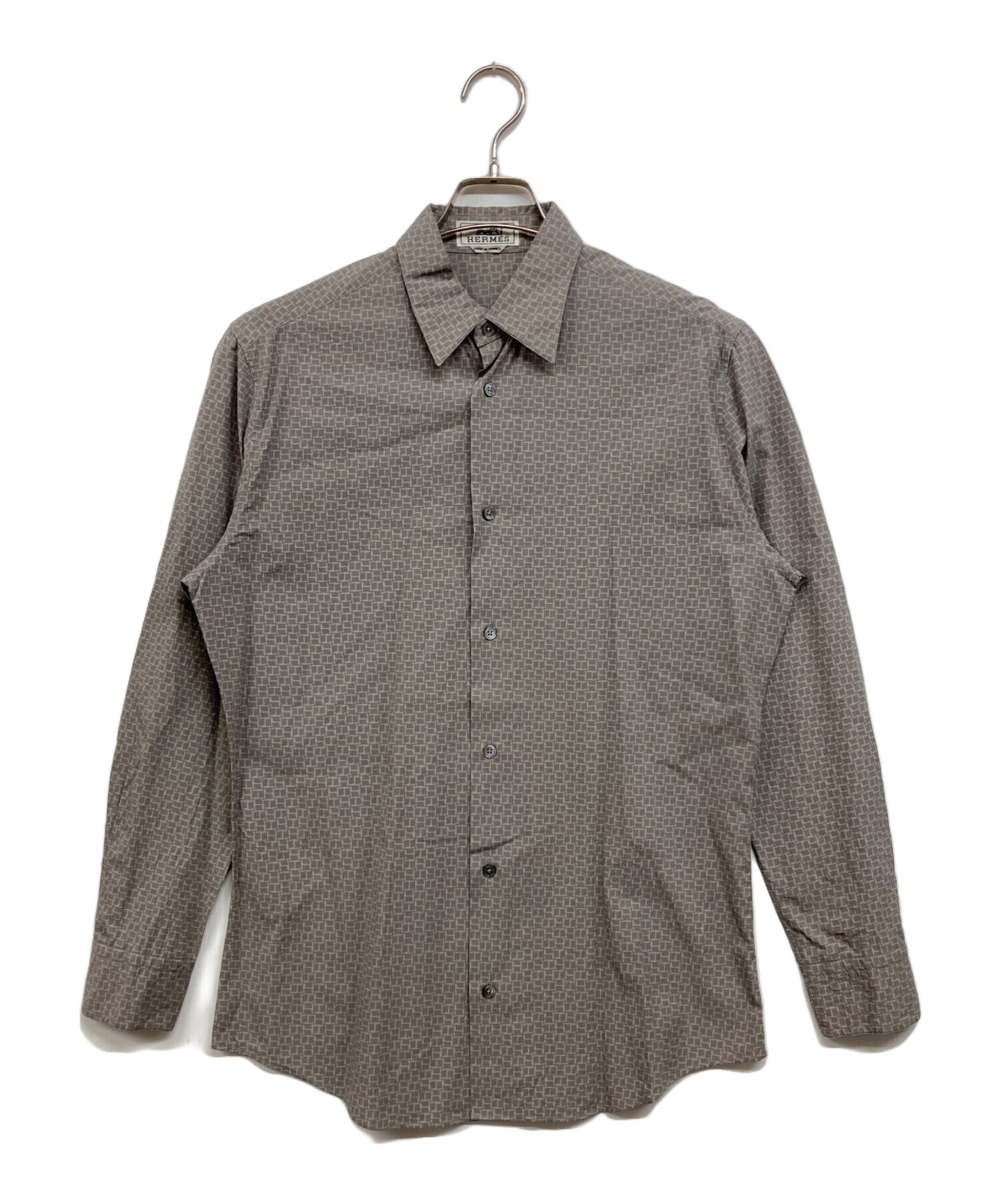 [Pre-owned] HERMES H Pattern Serie Button Shirt