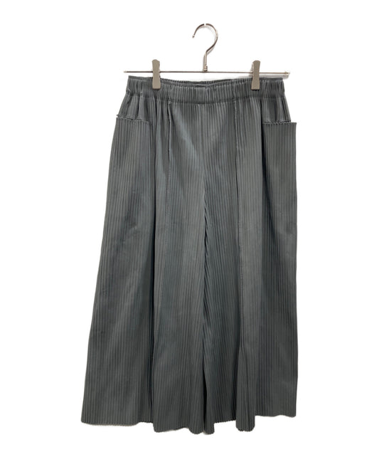 [Pre-owned] me ISSEY MIYAKE Pleated Cropped Wide Pants MI32KF372