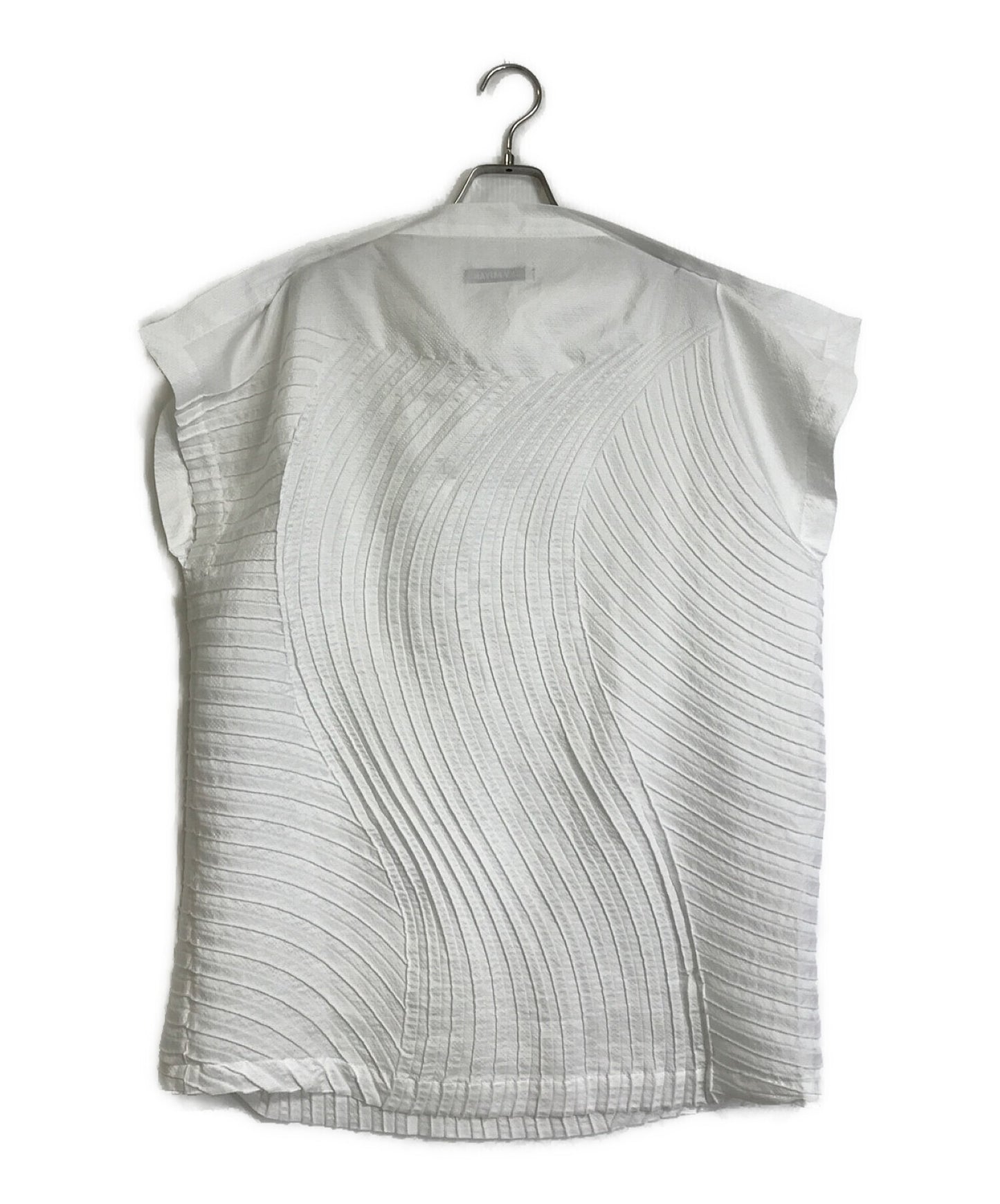 [Pre-owned] ISSEY MIYAKE Steam Stretch Pleated Blouse IM62FJ563