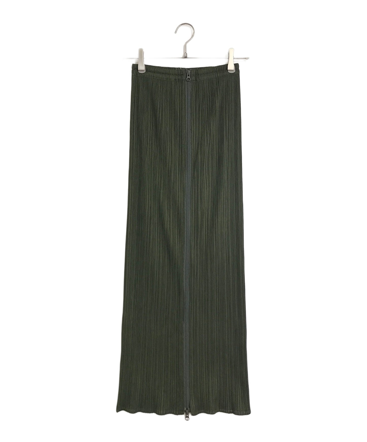 [Pre-owned] PLEATS PLEASE Front full zip pleated skirt pleats skirt long skirt pleats skirt PP76-JG370