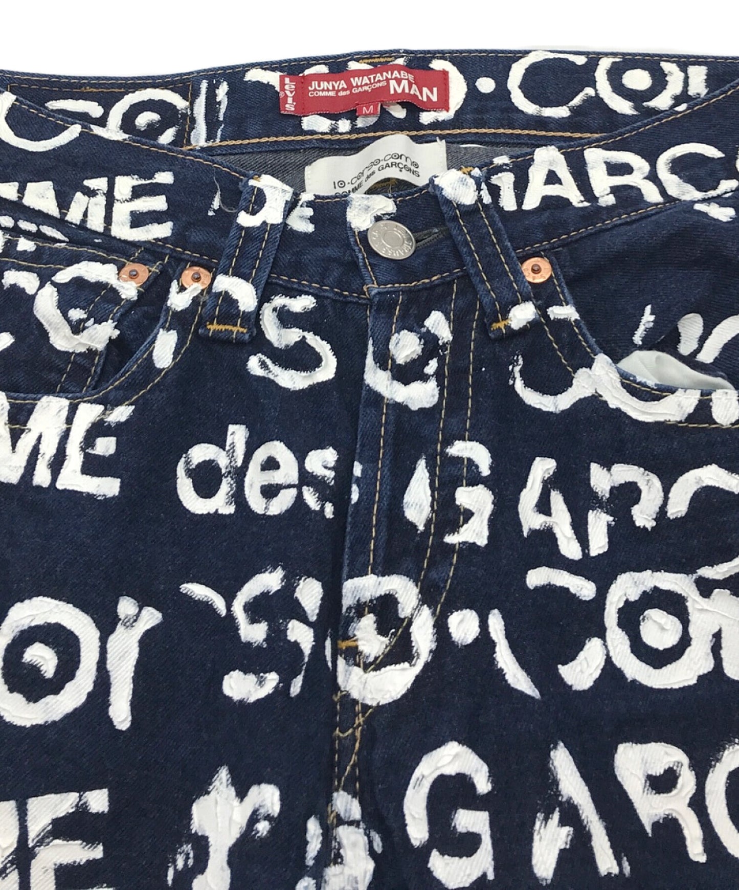 [Pre-owned] JUNYA WATANABE COMME des GARCONS painted denim pants 03AW 10 corso como design pants denim pants SK-P201