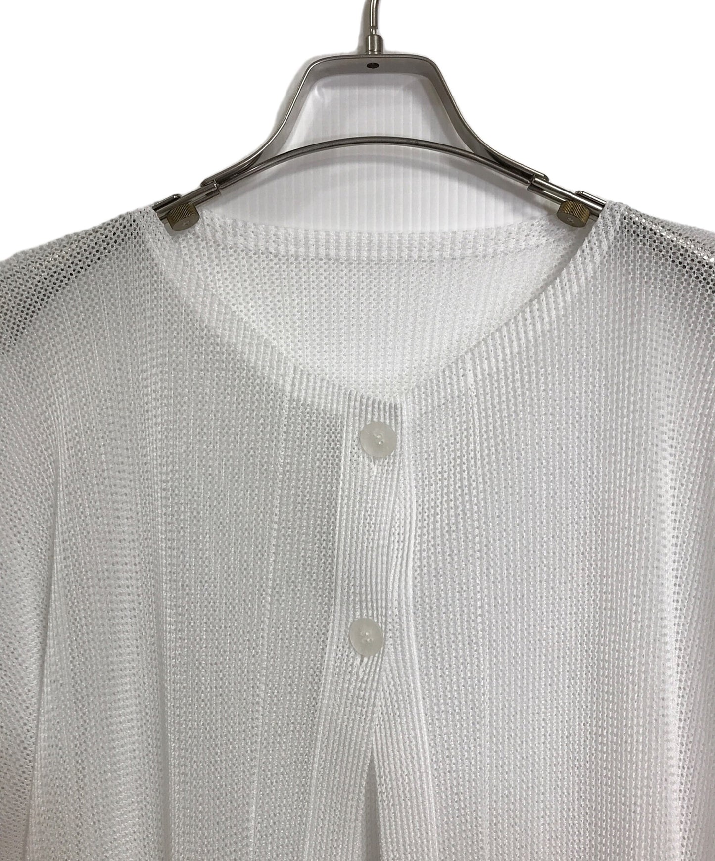 [Pre-owned] PLEATS PLEASE Mesh Pleated Long Vest Long Cardigan Made in Japan PP81-FE254