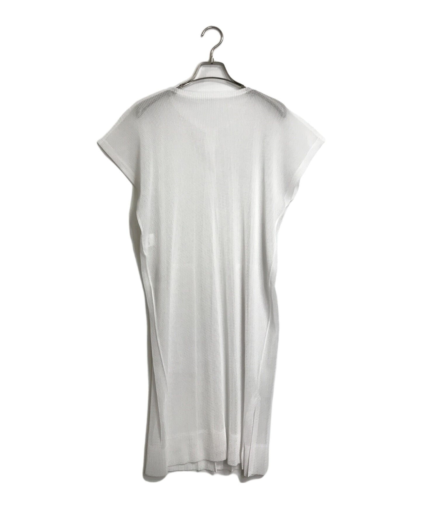 [Pre-owned] PLEATS PLEASE Mesh Pleated Long Vest Long Cardigan Made in Japan PP81-FE254