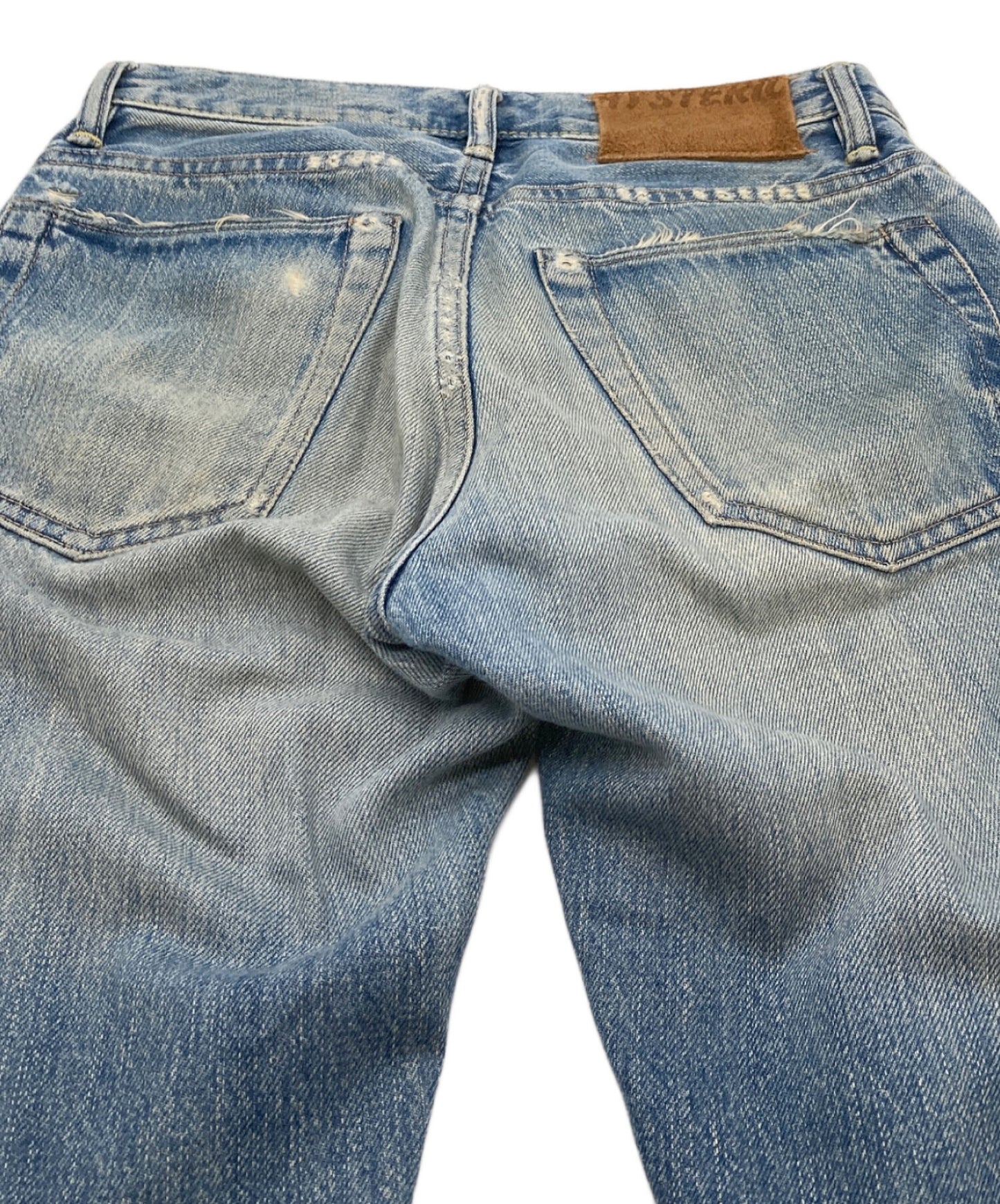 [Pre-owned] Hysteric Glamour Damaged studded denim pants 0193AP05