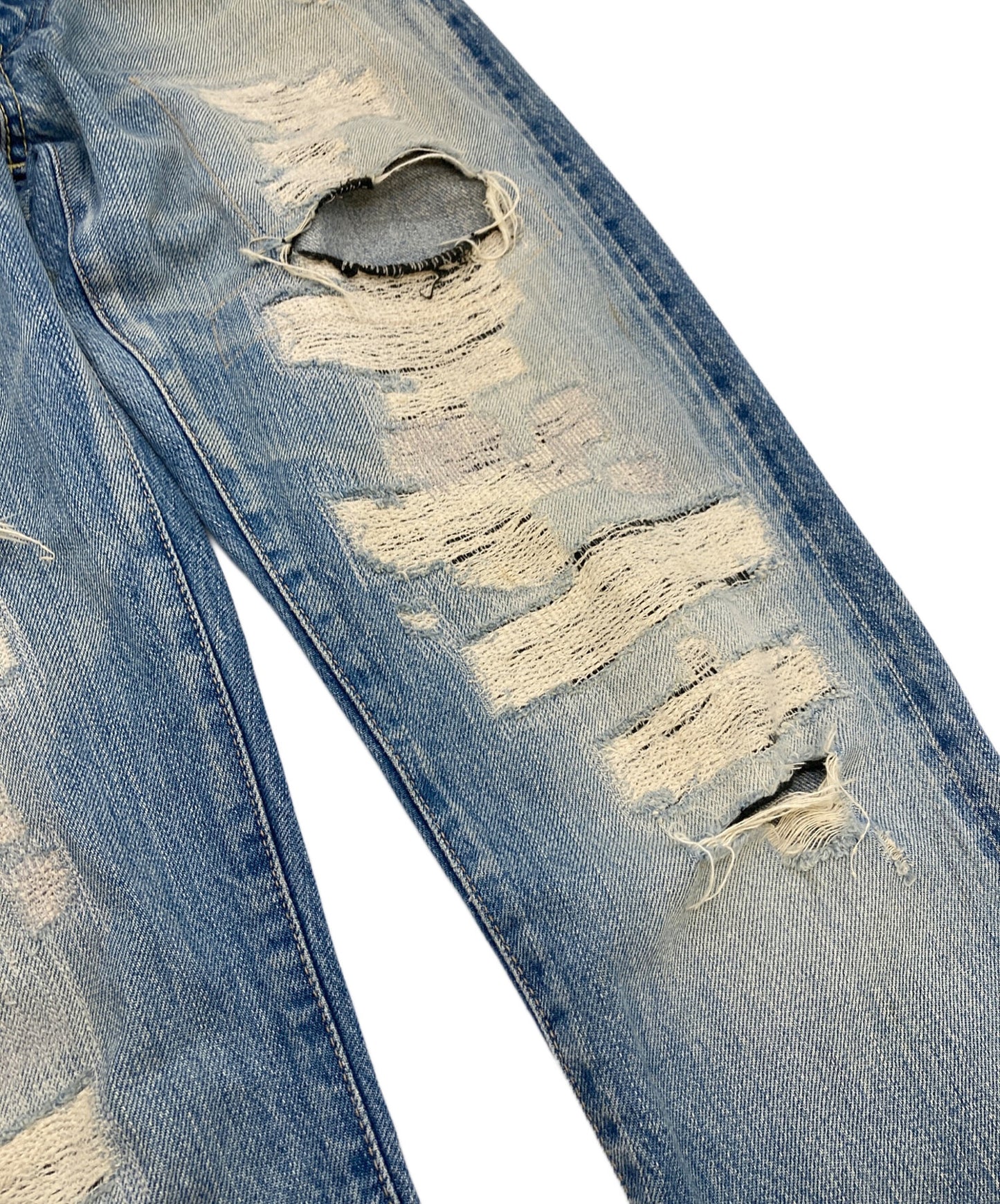 [Pre-owned] Hysteric Glamour Damaged studded denim pants 0193AP05