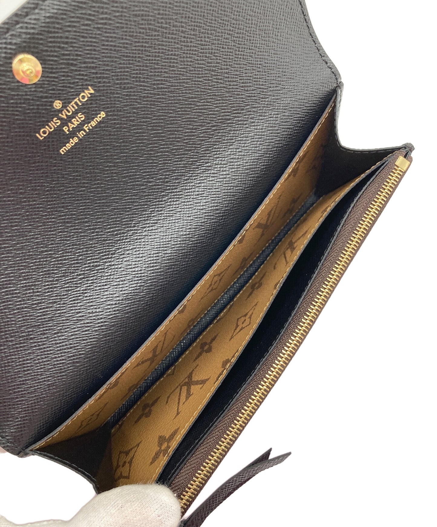 [Pre-owned] LOUIS VUITTON Long wallet Monogram reverse porte-feuille emilie M82157