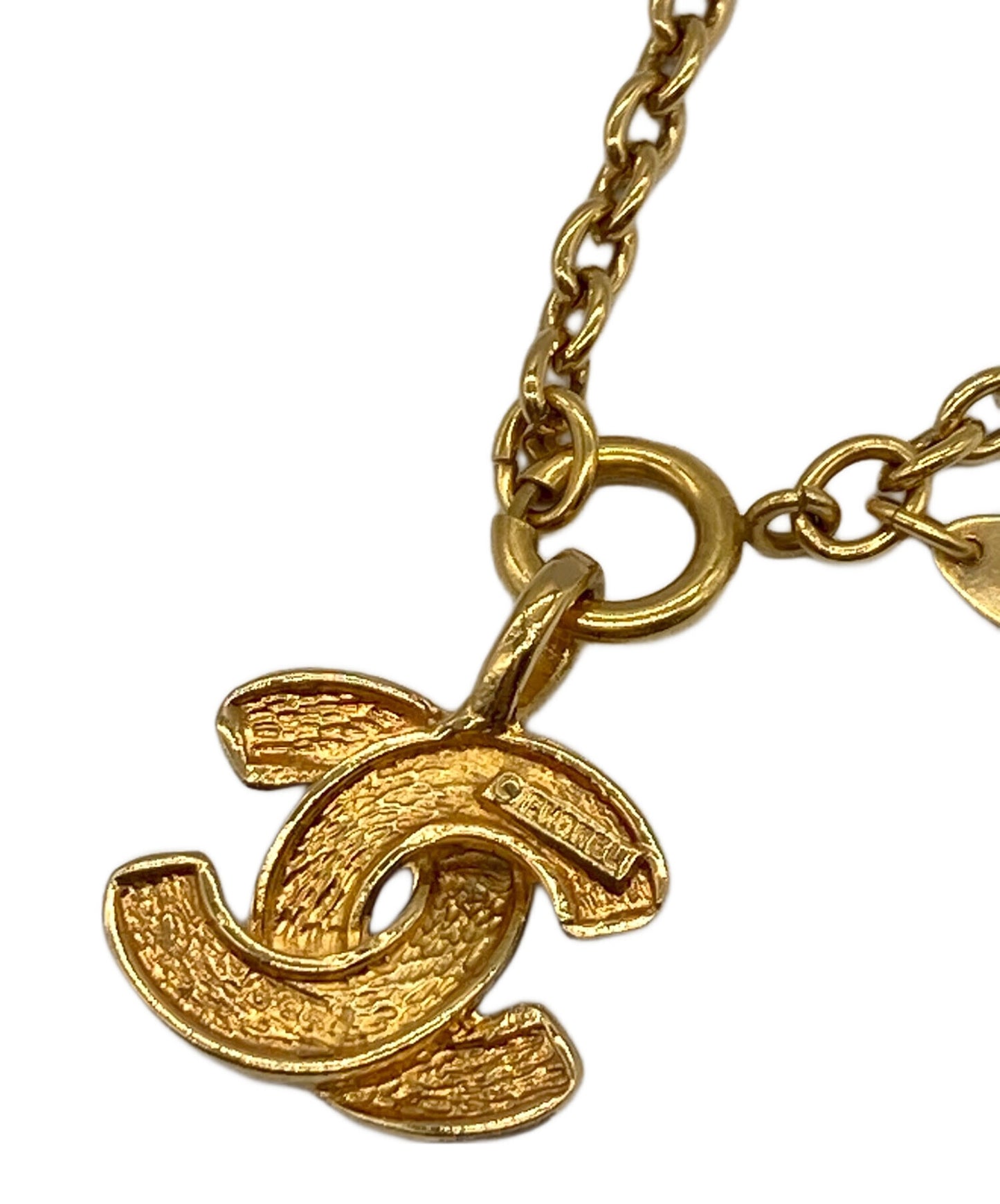 [Pre-owned] CHANEL Matelassé Vintage Coco Mark Necklace