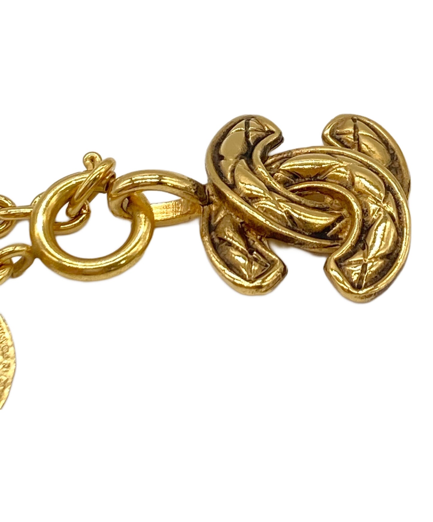 [Pre-owned] CHANEL Matelassé Vintage Coco Mark Necklace