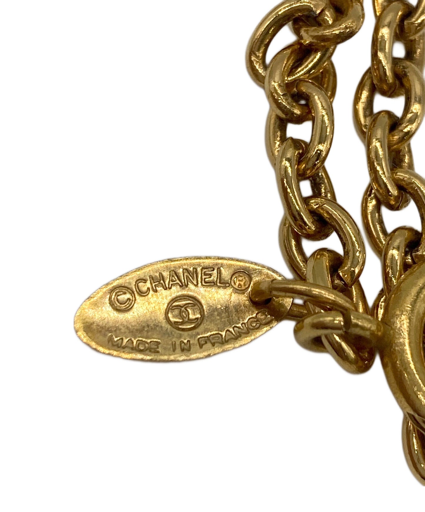 [Pre-owned] CHANEL Matelassé Vintage Coco Mark Necklace