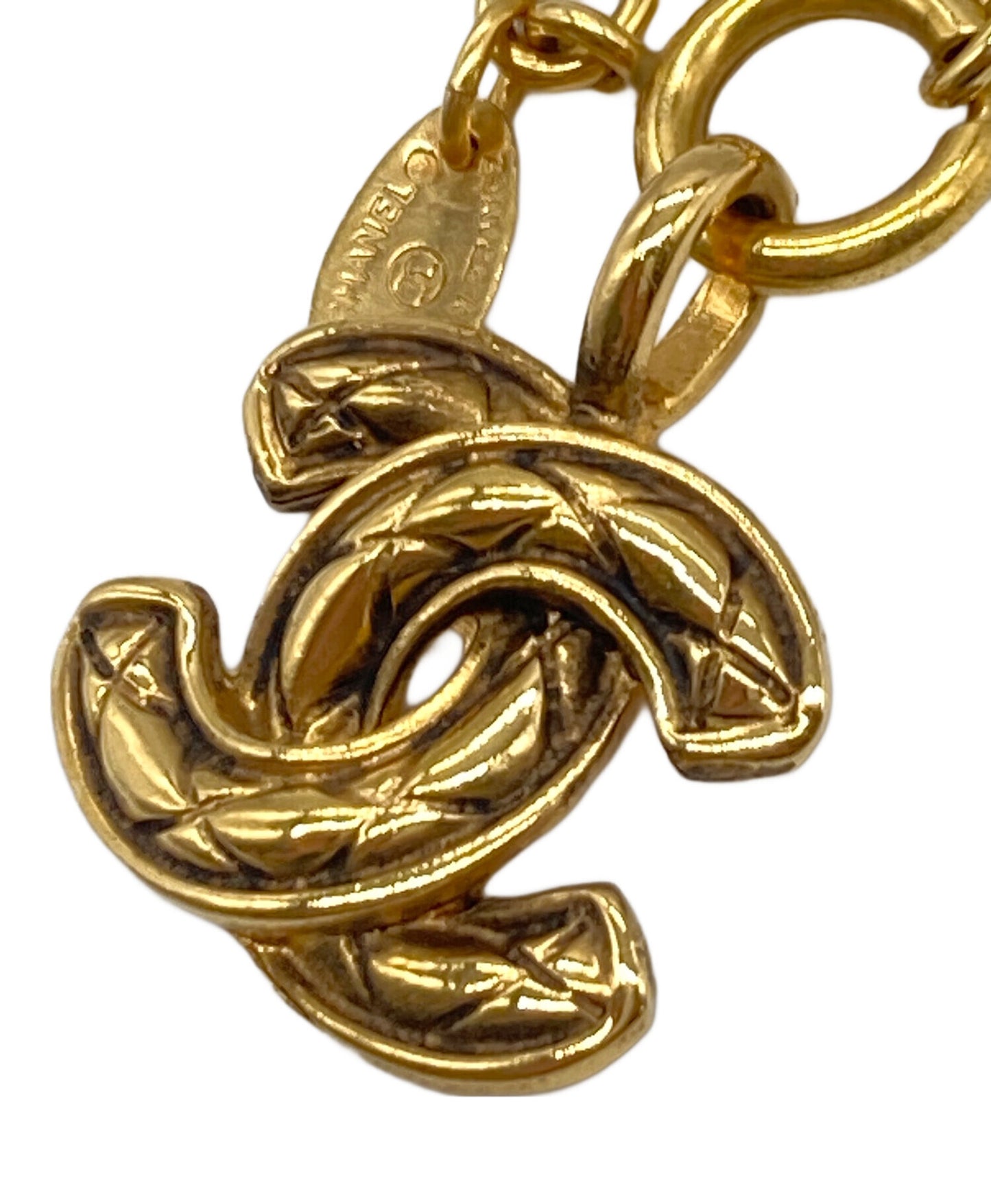 [Pre-owned] CHANEL Matelassé Vintage Coco Mark Necklace