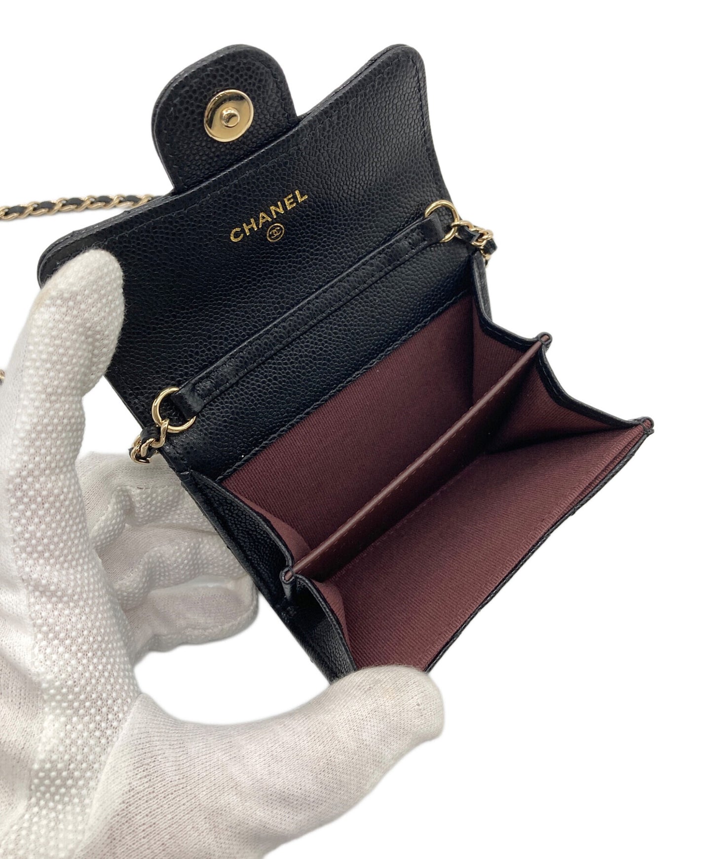 [Pre-owned] CHANEL Coco Chain Wallet Compact Wallet Wallet Chain