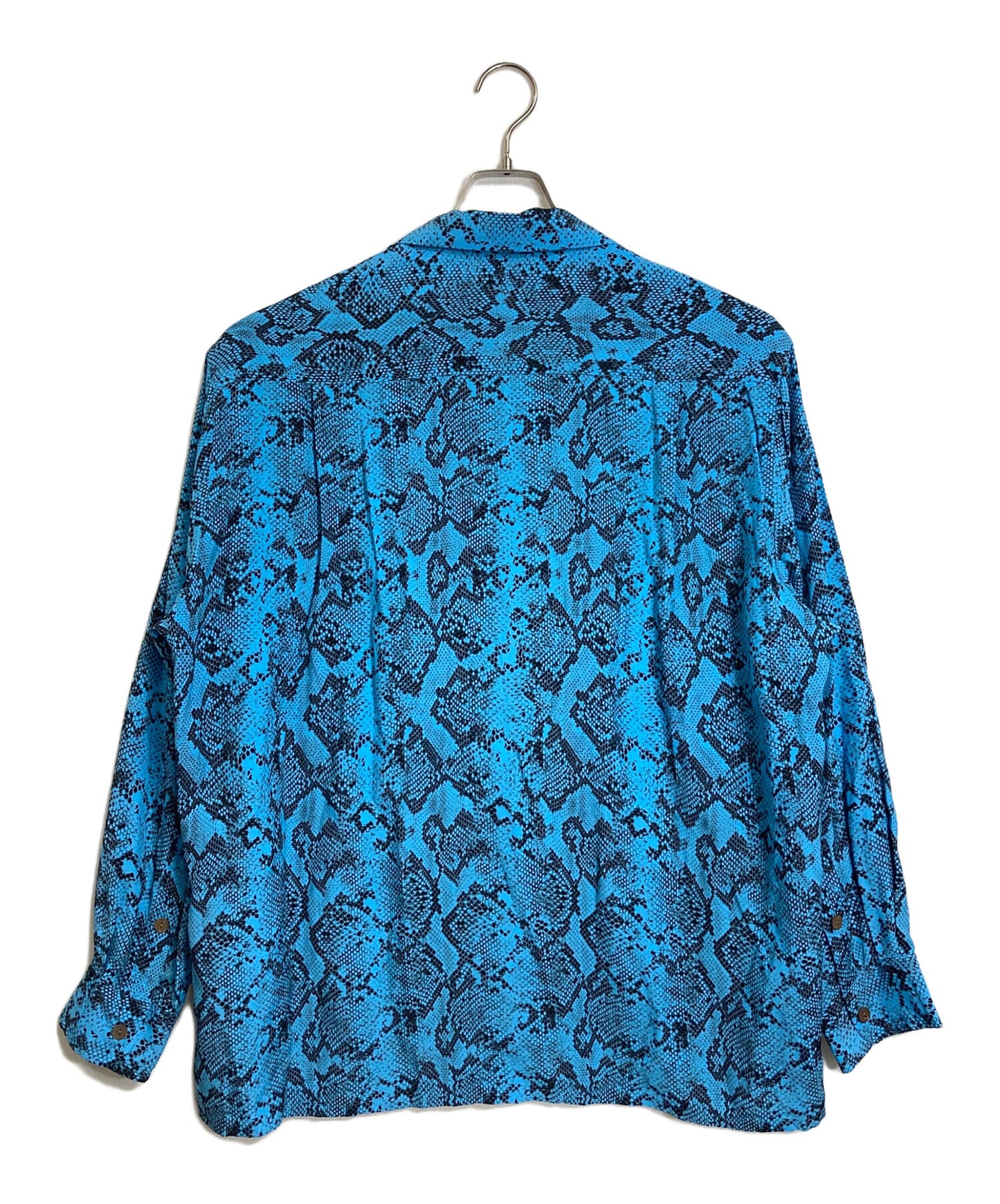[Pre-owned] WACKO MARIA PYTHON OPEN COLLAR SHIRT Python Open Collar Shirt Patterned Shirt Long Sleeve Shirt Total Patterned Shirt Rayon Shirt Python Pattern Snake Pattern