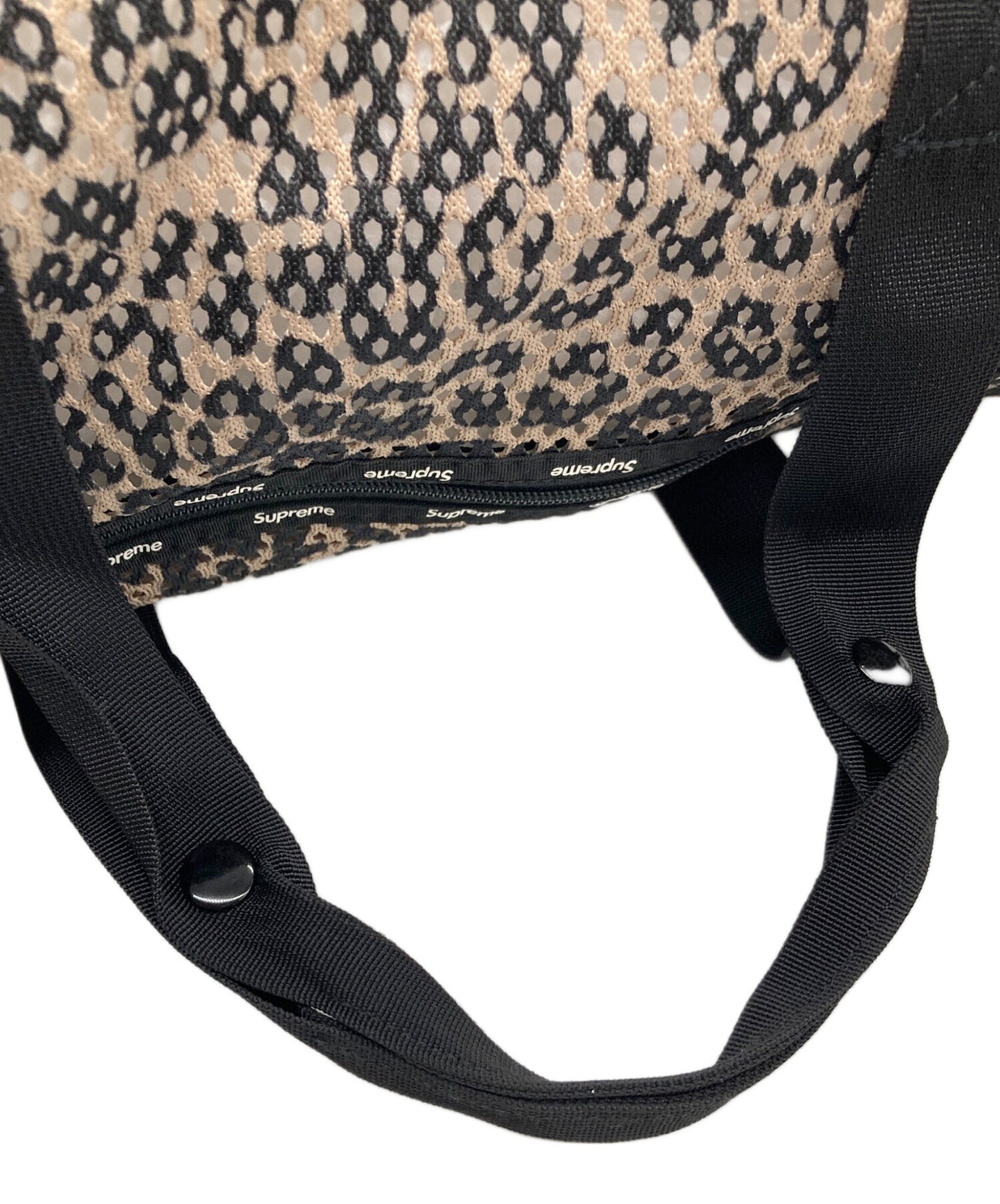 [Pre-owned] SUPREME Mesh Duffle Bag Leopard Mesh Duffle Bag Leopard Shoulder Bag 23SS