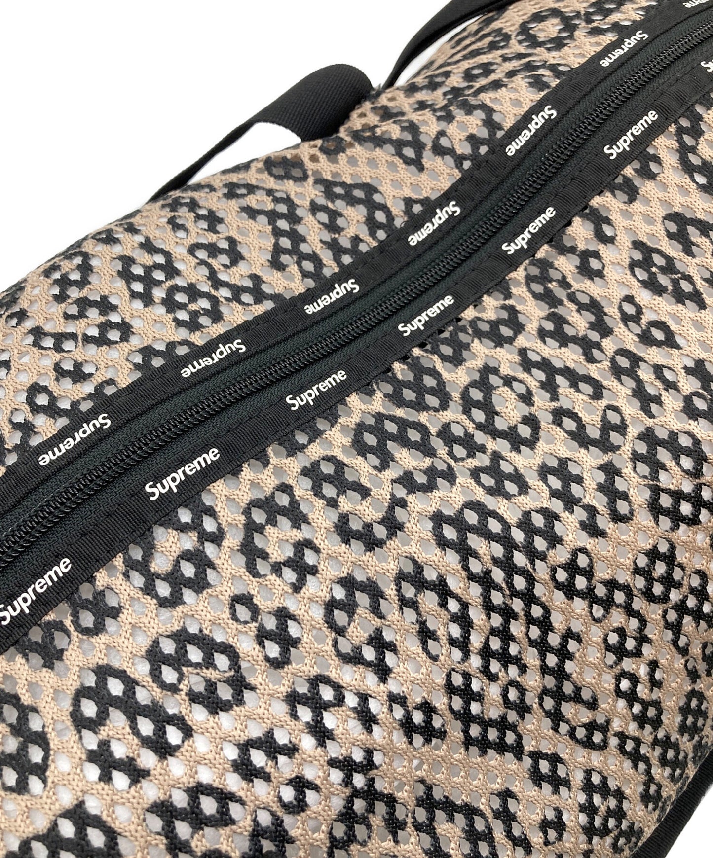 [Pre-owned] SUPREME Mesh Duffle Bag Leopard Mesh Duffle Bag Leopard Shoulder Bag 23SS