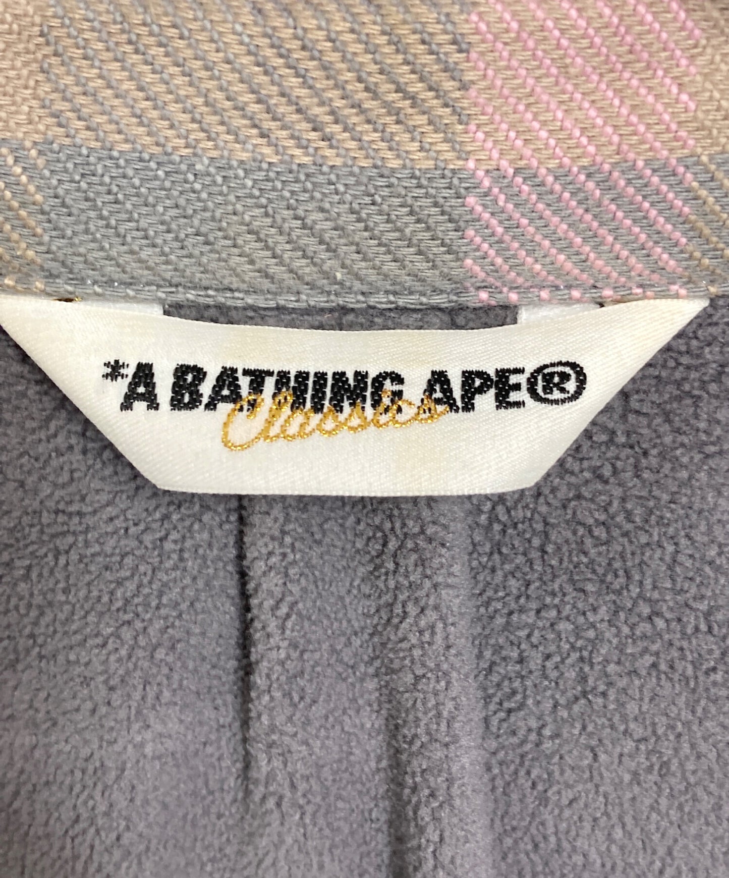 [Pre-owned] A BATHING APE Check Jacket cpo Jacket Outerwear Made in Japan