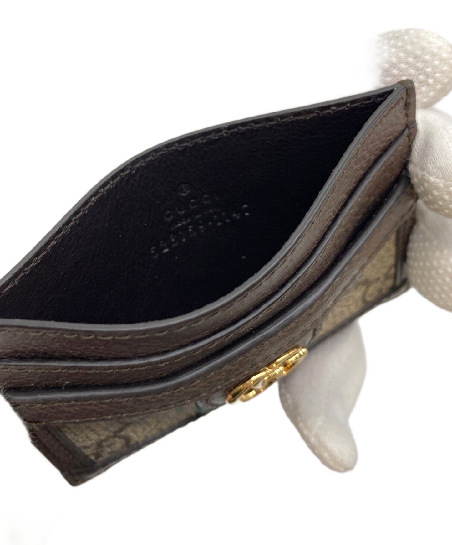 [Pre-owned] GUCCI GG Supreme Card Case 523159