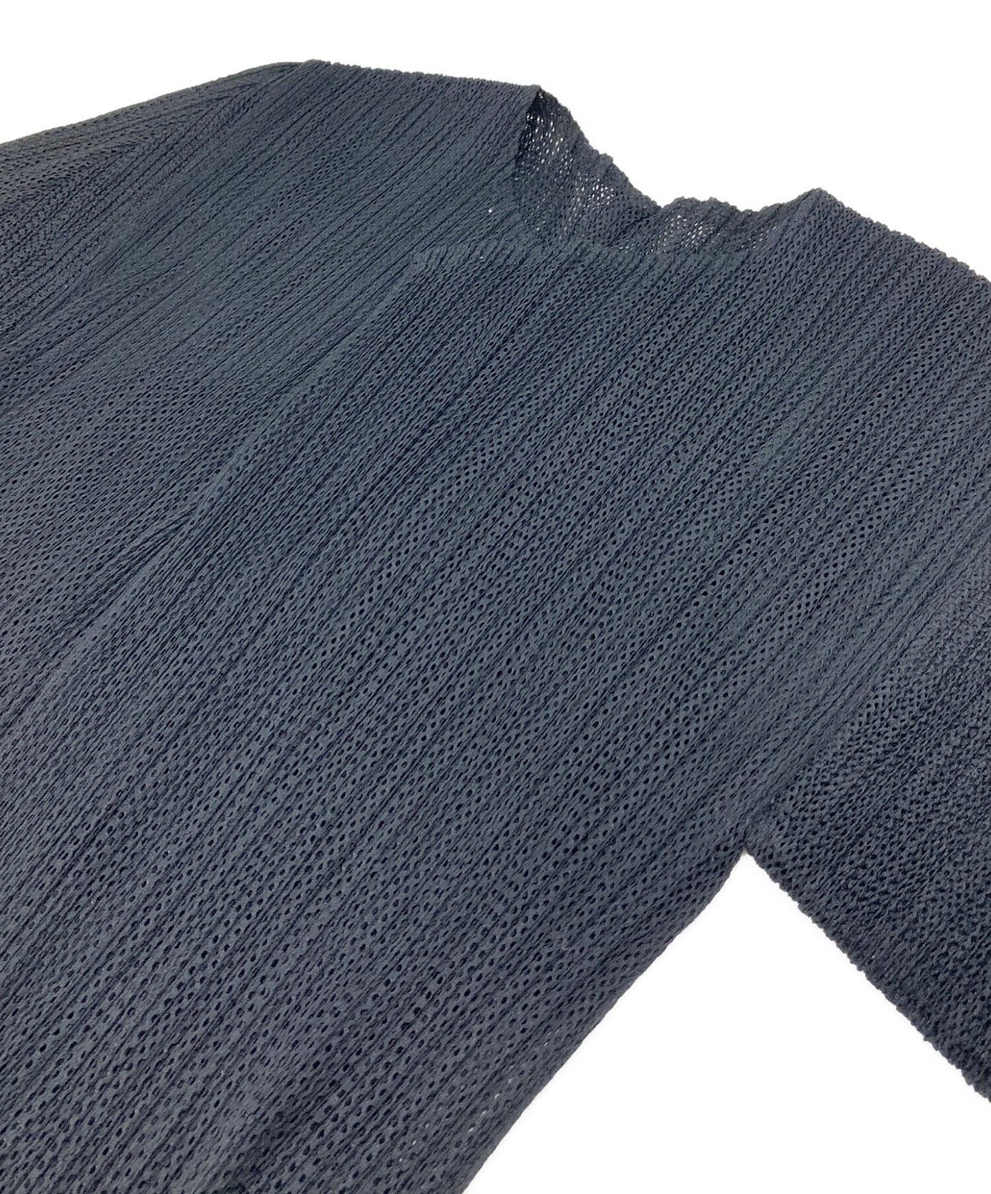 [Pre-owned] PLEATS PLEASE Mesh Pleated Short-Sleeved Cardigan PP03-0701