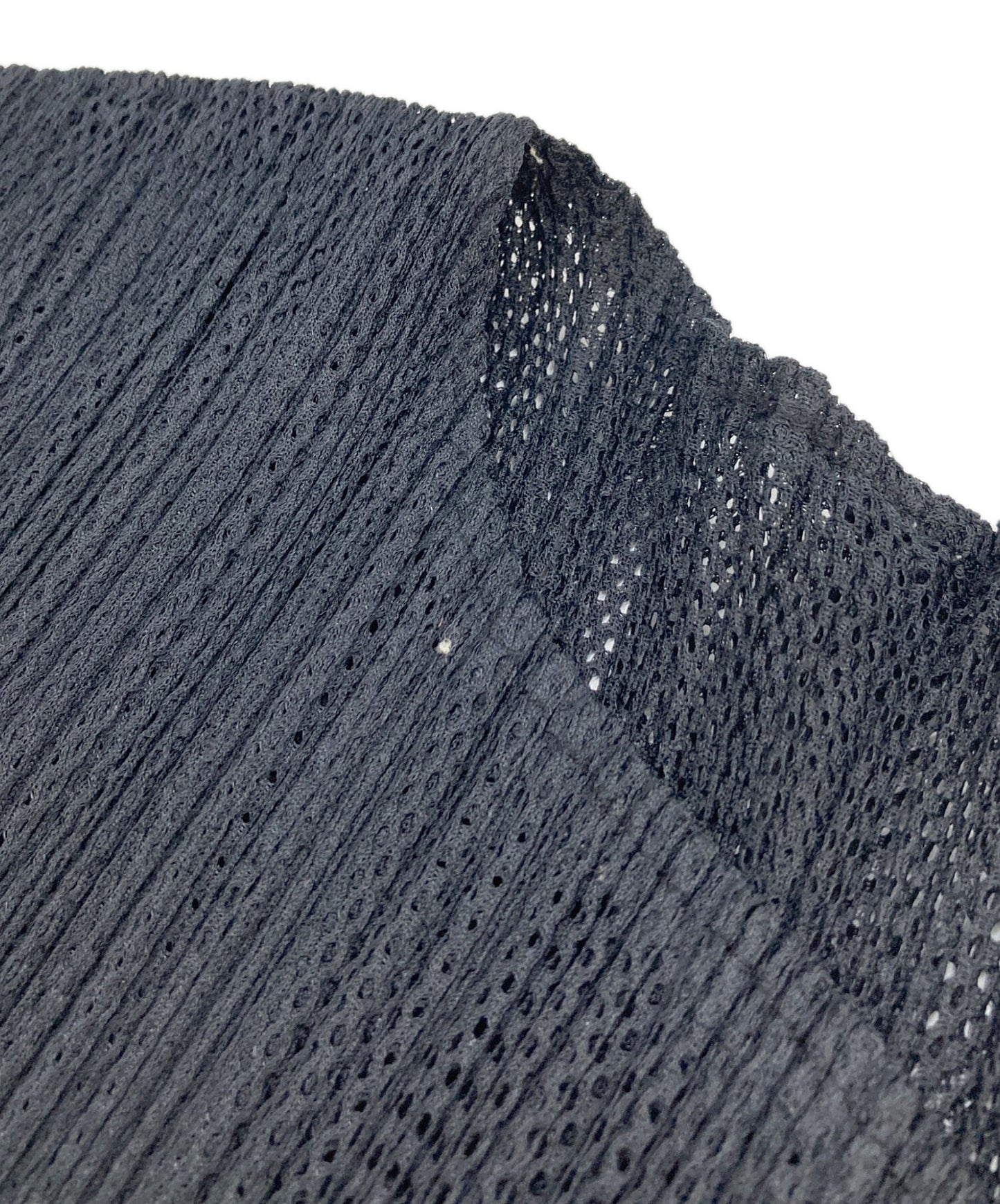 [Pre-owned] PLEATS PLEASE Mesh Pleated Short-Sleeved Cardigan PP03-0701