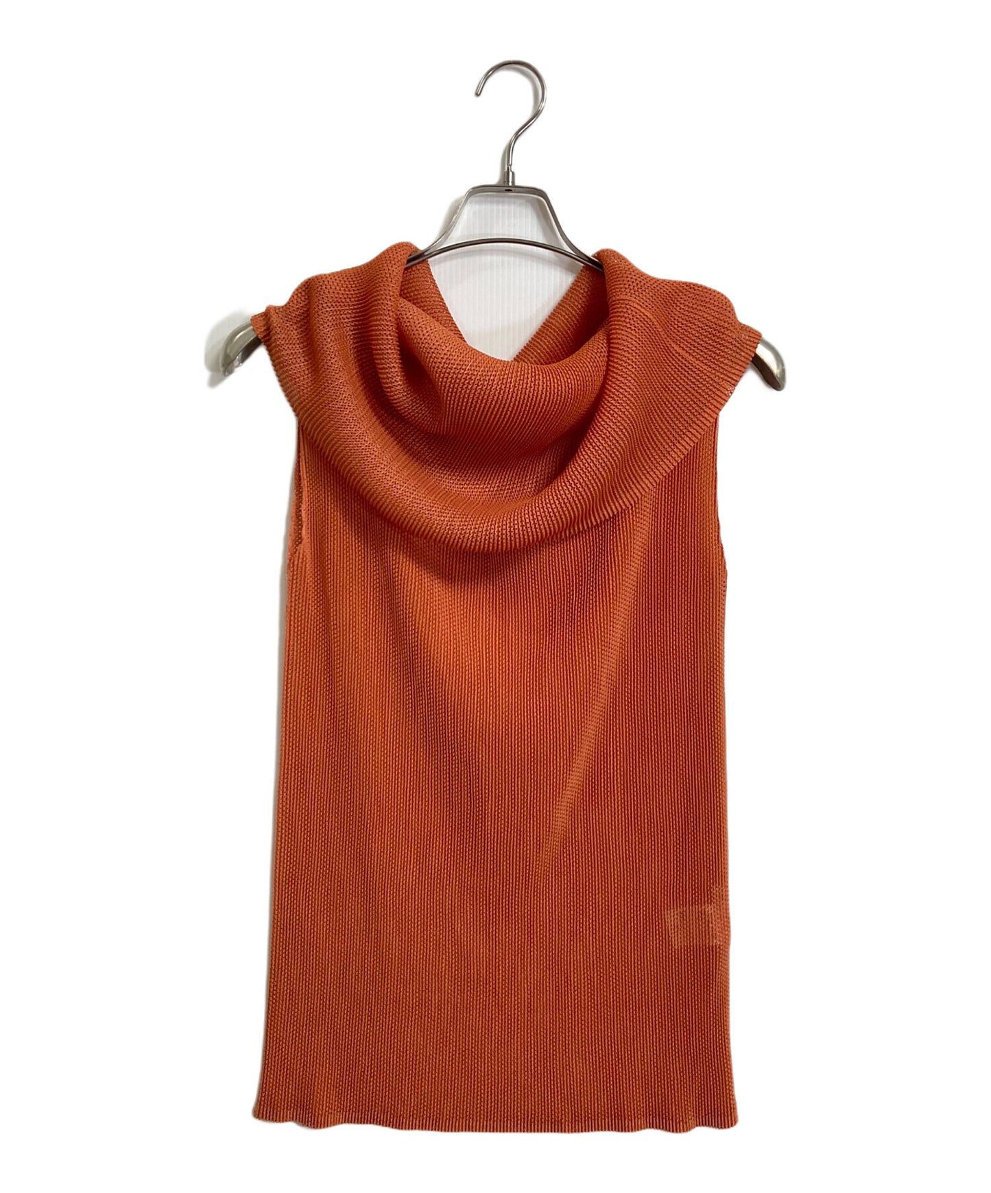 [Pre-owned] PLEATS PLEASE Mesh Pleated Sleeveless Blouse PP31-FK334