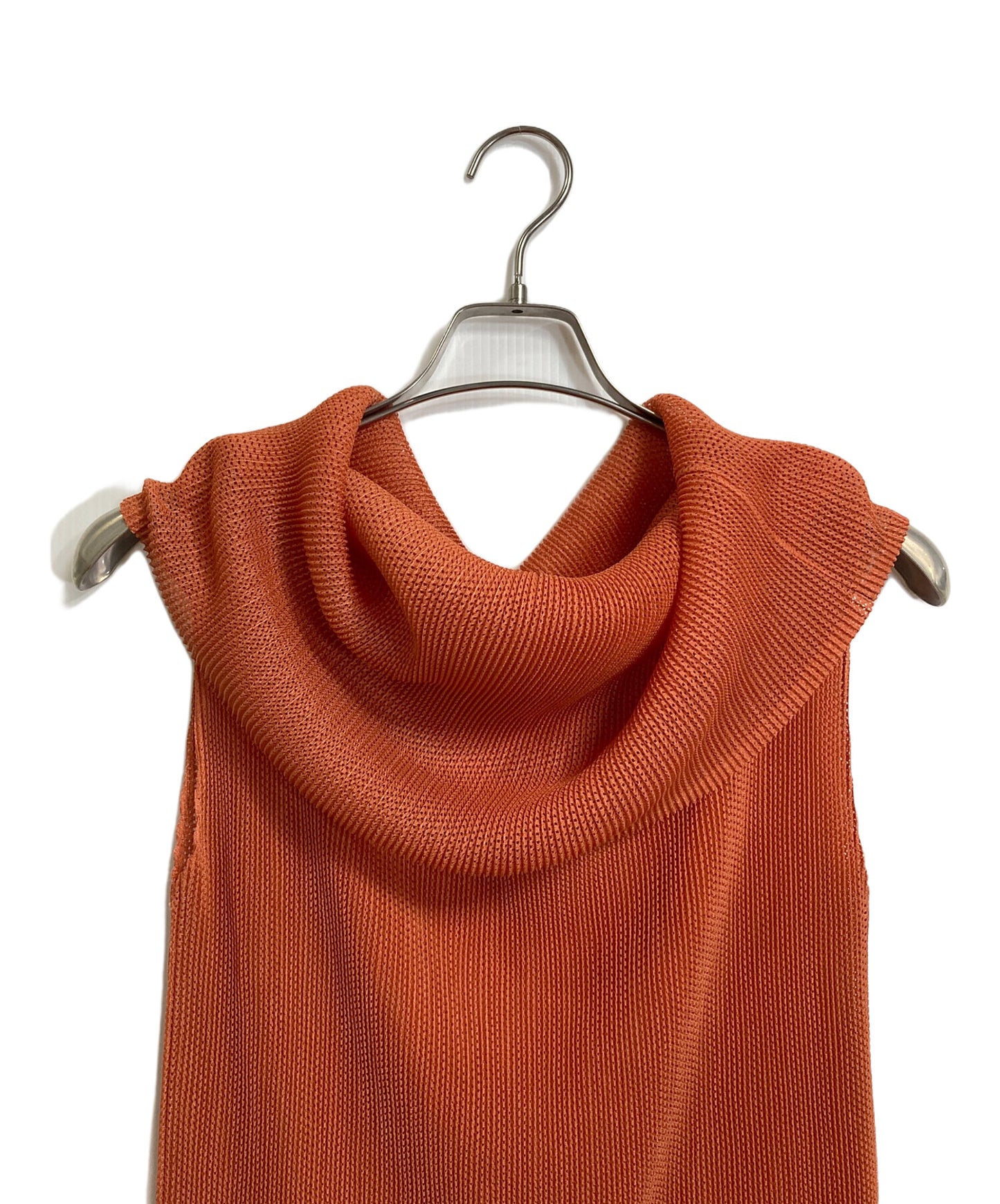 [Pre-owned] PLEATS PLEASE Mesh Pleated Sleeveless Blouse PP31-FK334