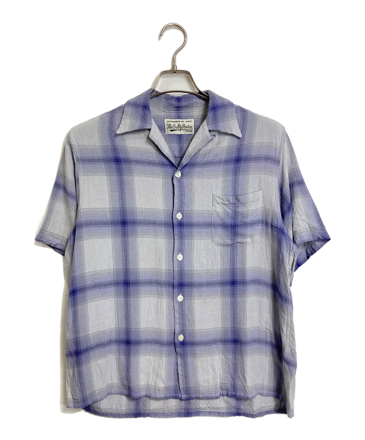 [Pre-owned] WACKO MARIA 23SS OMBRE CHECK OPEN COLLAR SHIRT Ombre Check Open Collar Shirt Short Sleeve Shirt Rayon Shirt Made in Japan