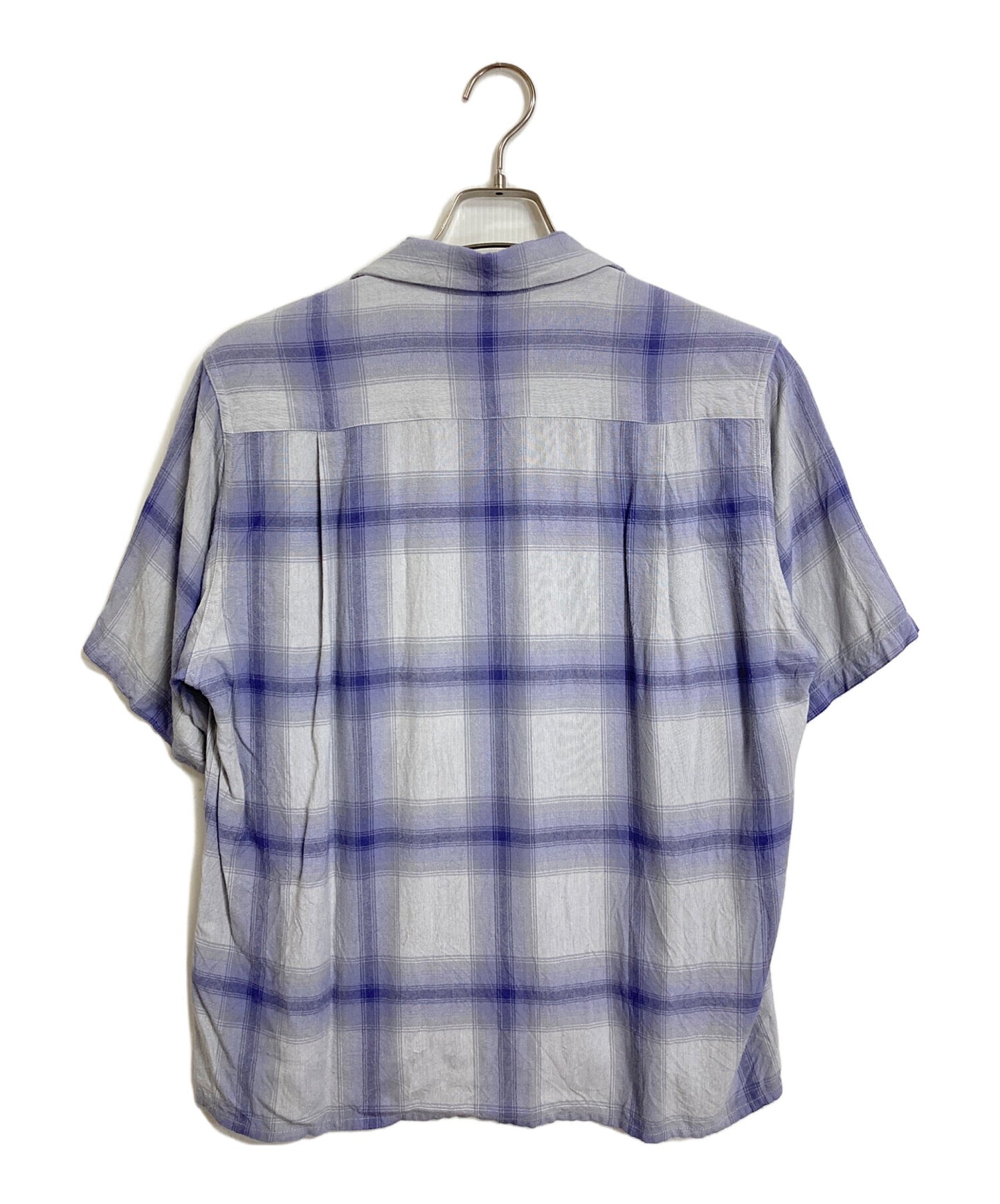 [Pre-owned] WACKO MARIA 23SS OMBRE CHECK OPEN COLLAR SHIRT Ombre Check Open Collar Shirt Short Sleeve Shirt Rayon Shirt Made in Japan