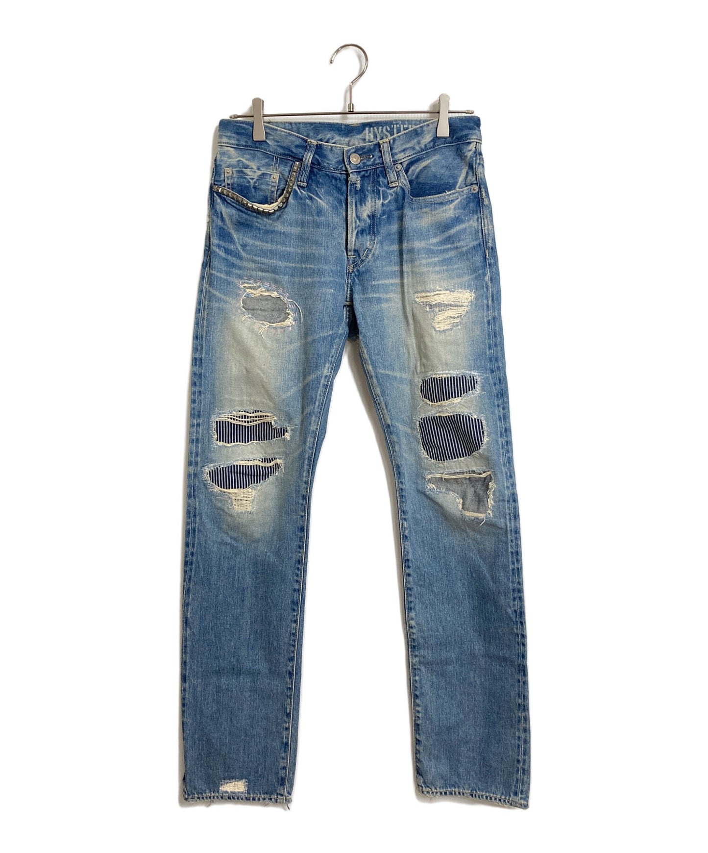 [Pre-owned] Hysteric Glamour 15AW SP Processed WR Denim Pants Studded Denim Pants 5 Pockets Made in Japan 0253AP02