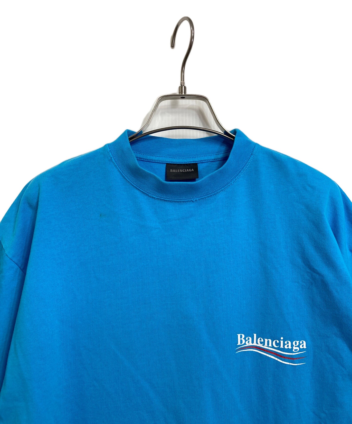 [Pre-owned] BALENCIAGA Campaign Logo Damaged Oversized Short-Sleeved T-Shirt 641675 TNVG5