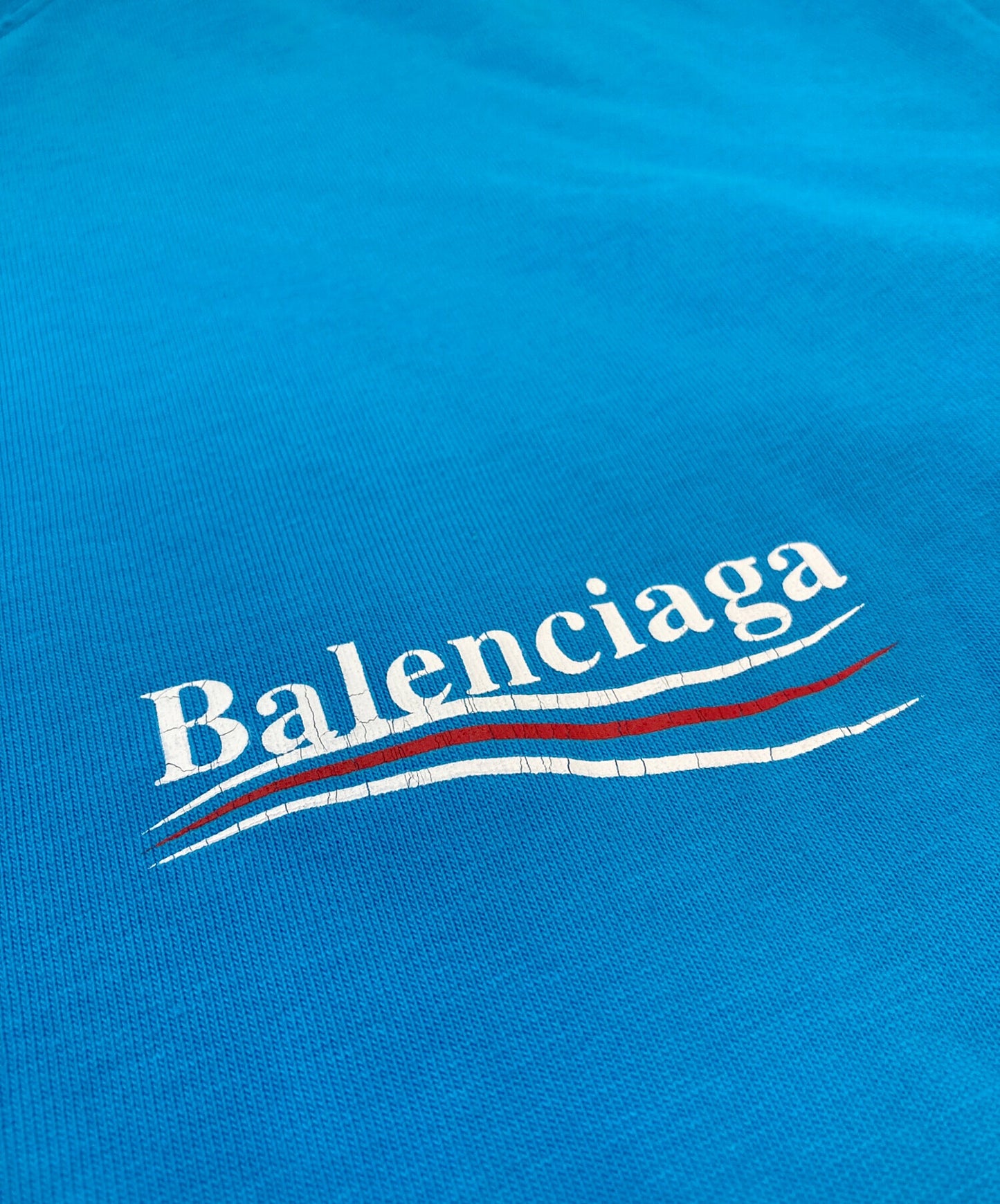 [Pre-owned] BALENCIAGA Campaign Logo Damaged Oversized Short-Sleeved T-Shirt 641675 TNVG5
