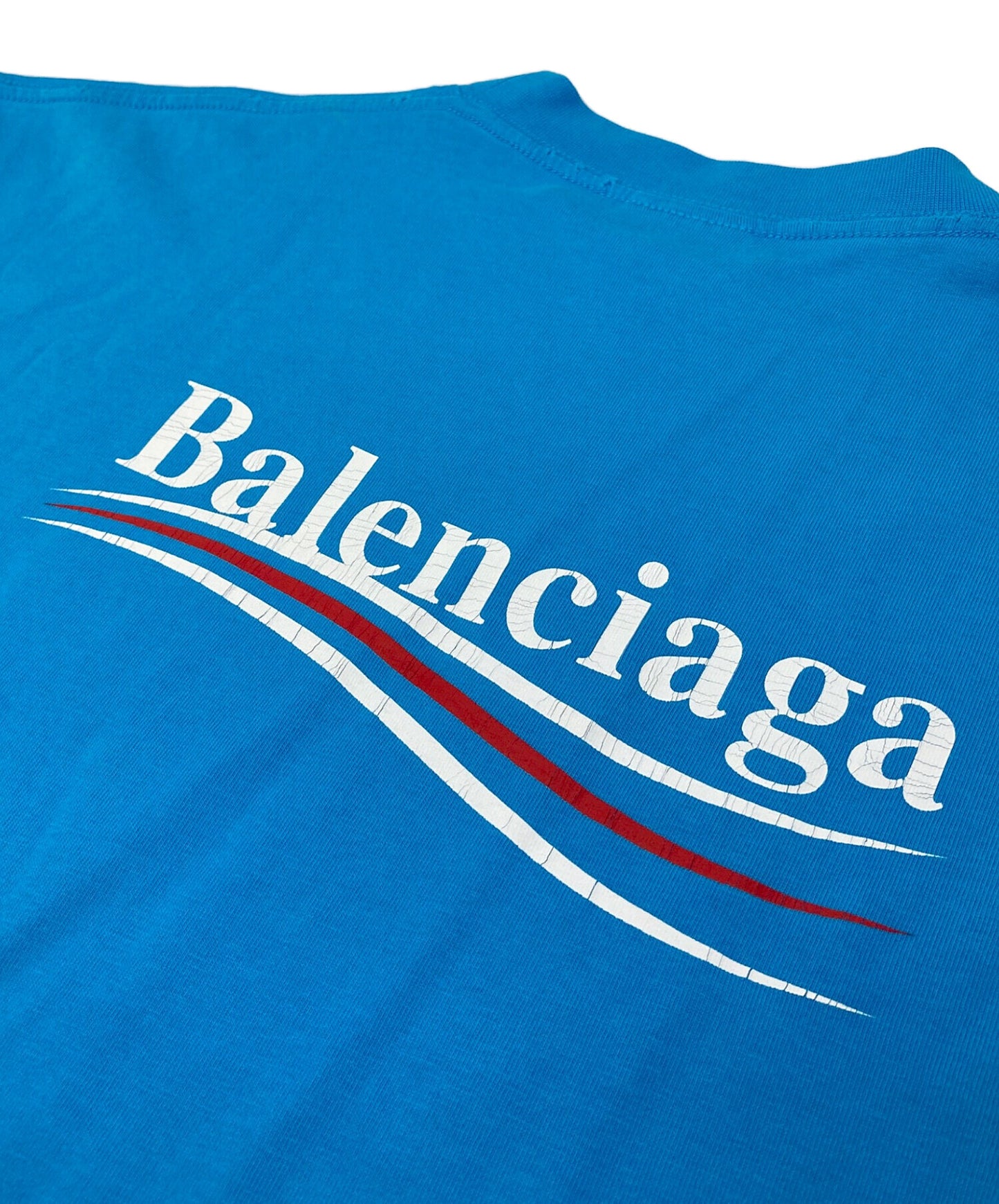 [Pre-owned] BALENCIAGA Campaign Logo Damaged Oversized Short-Sleeved T-Shirt 641675 TNVG5