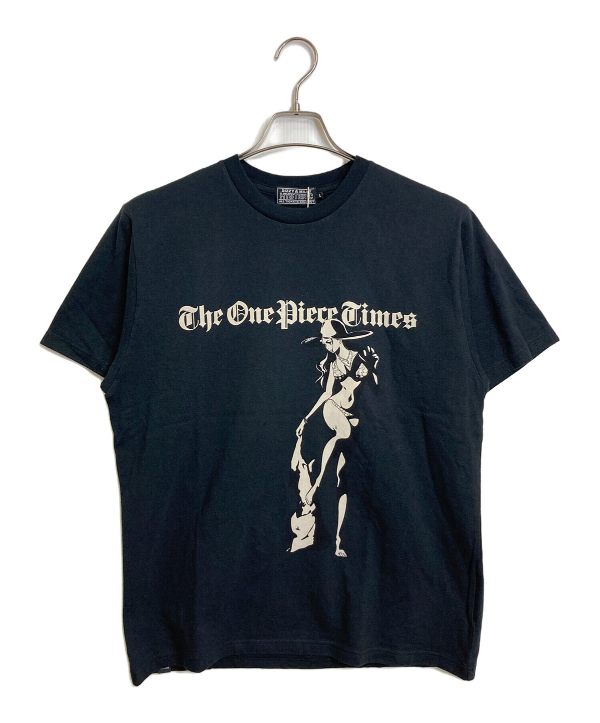 [Pre-owned] Hysteric Glamour Short Sleeve T-shirt NICO ROBIN TIMES NICO ROBIN Short Sleeve Cut and Sewn T-shirt Tee Dress Made in Japan 02253ct13496